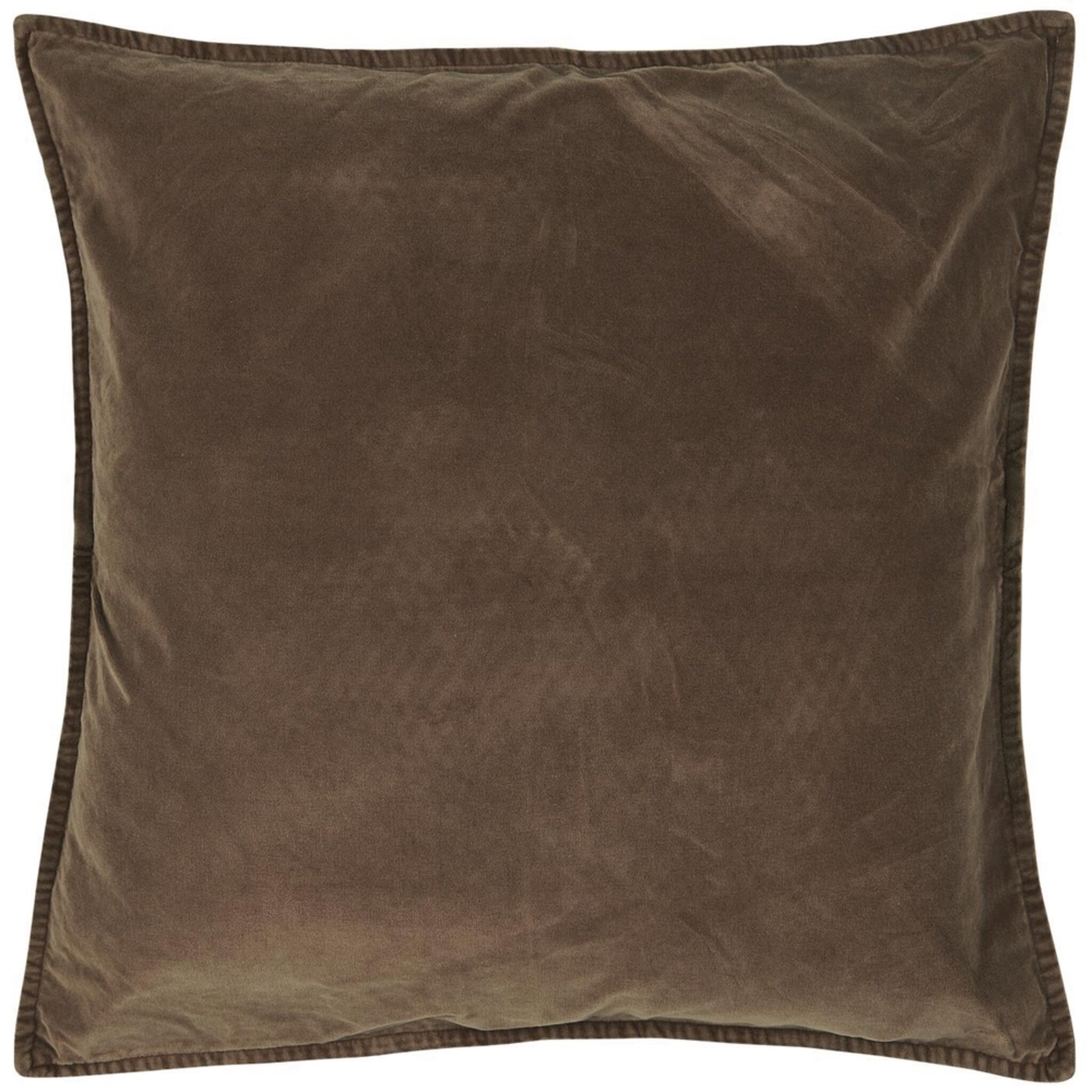 Kissenbezug Velour quadratisch, chocolate 