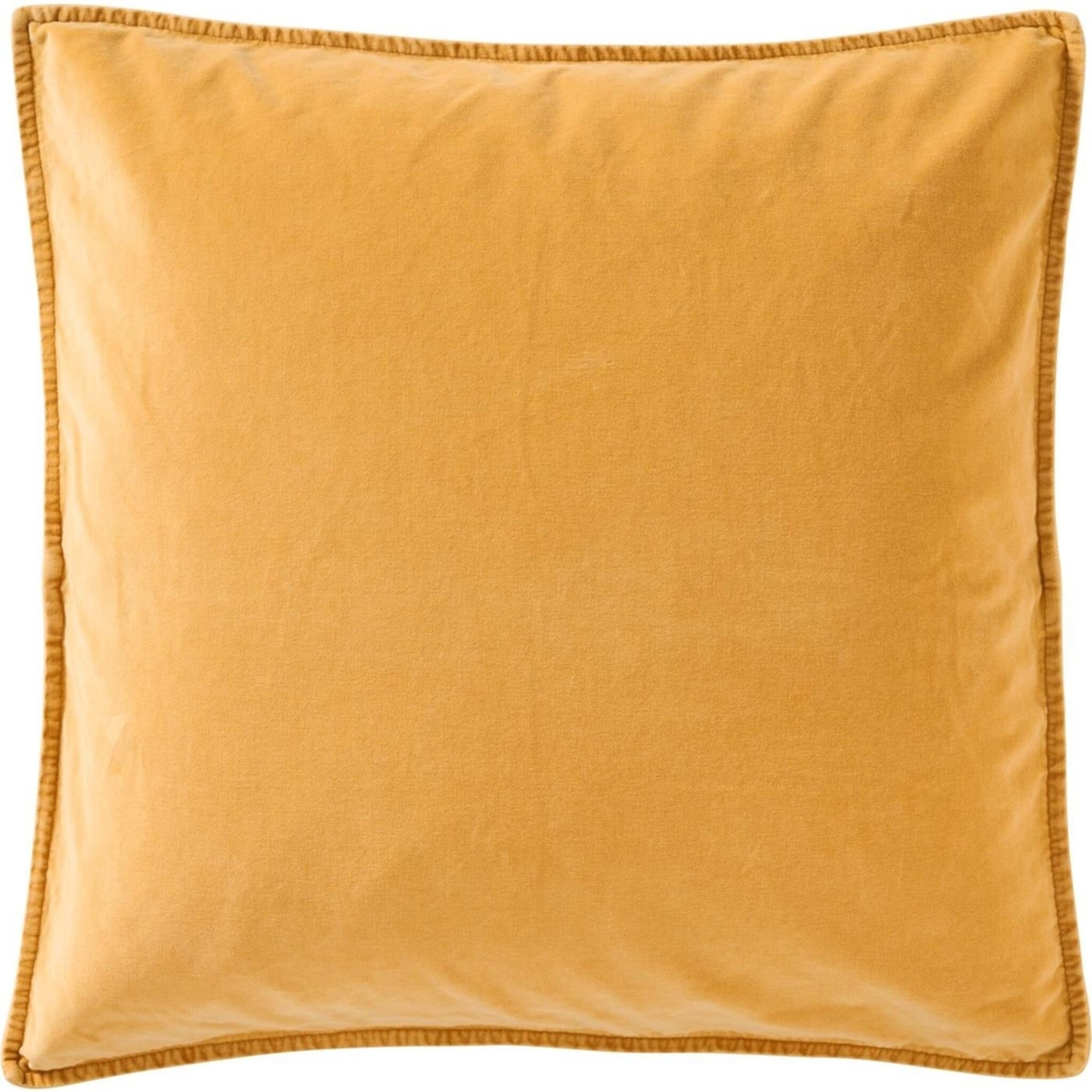 Kissenbezug Velour quadratisch,  harvest yellow 