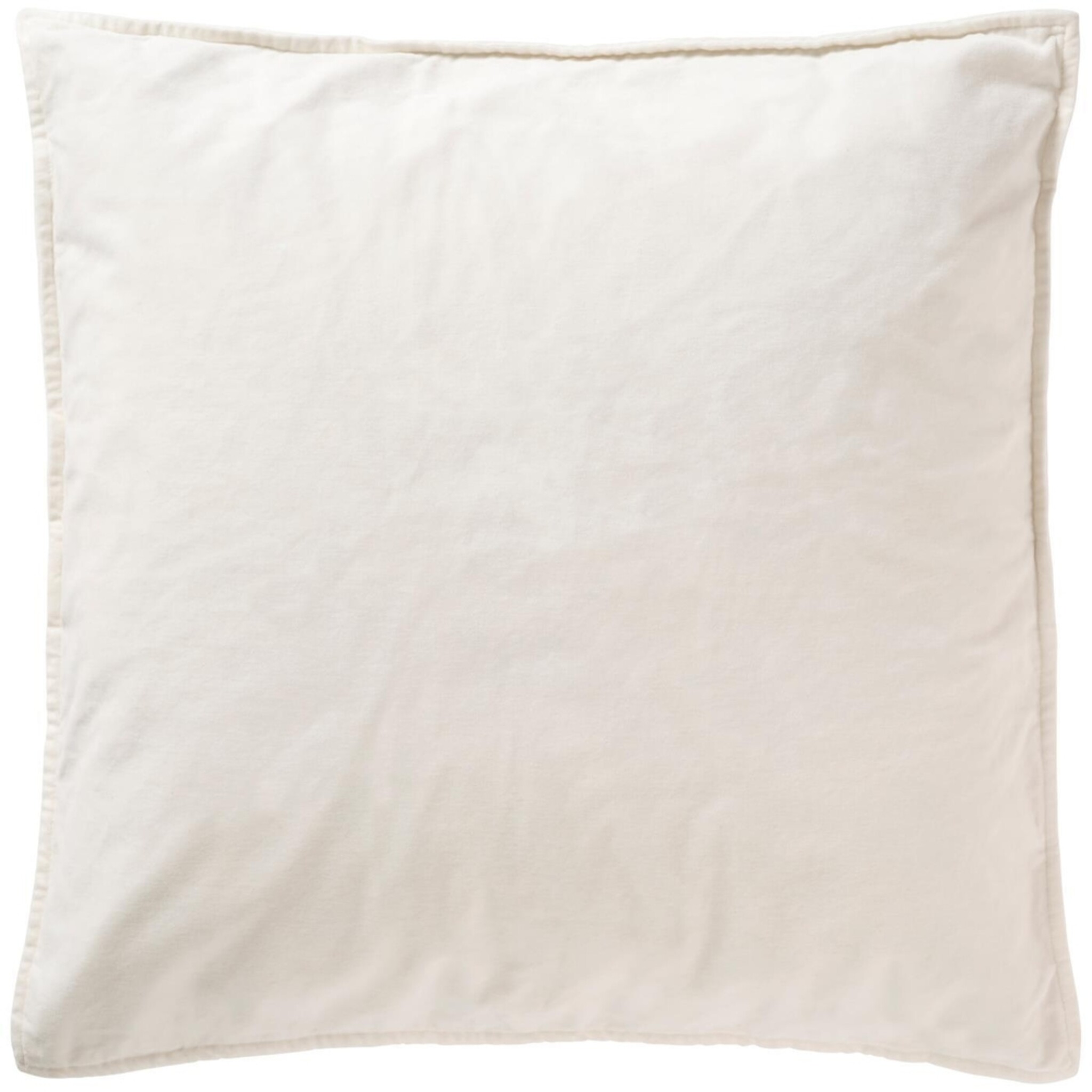 Kissenbezug Velour quadratisch, butter cream 