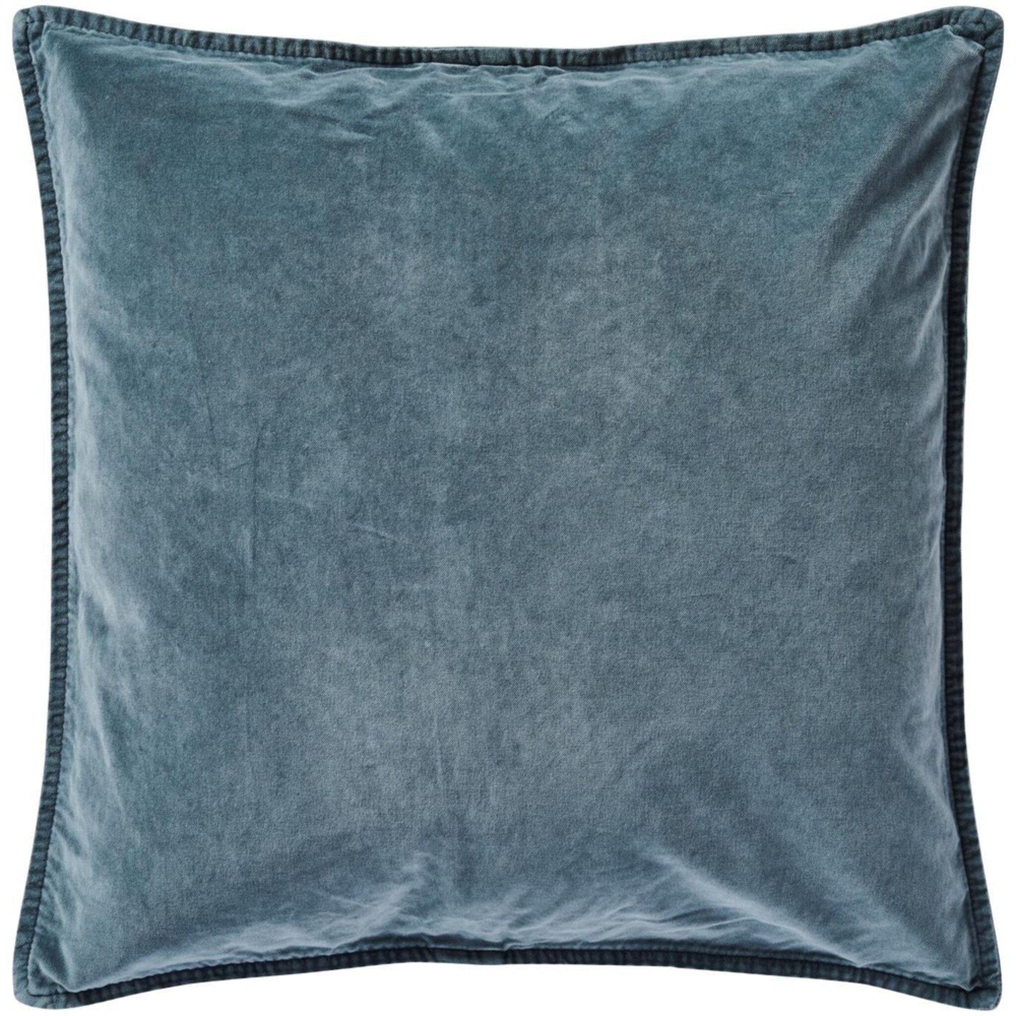 Kissenbezug Velour quadratisch, chalk blue 