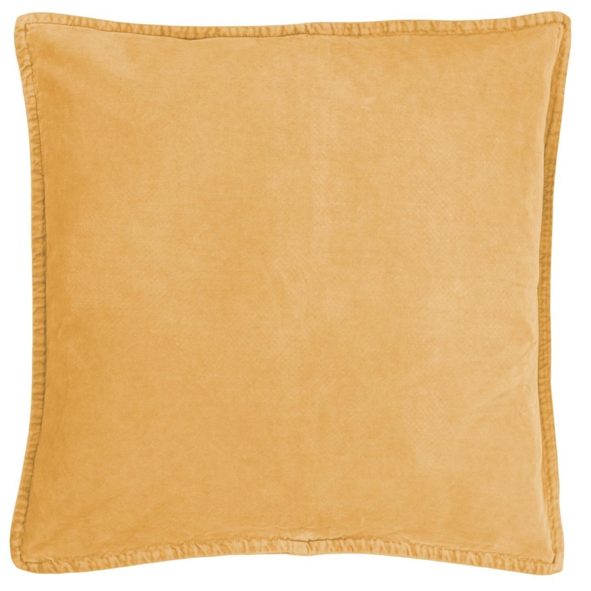 Kissenbezug Velour quadratisch, lemon drop 