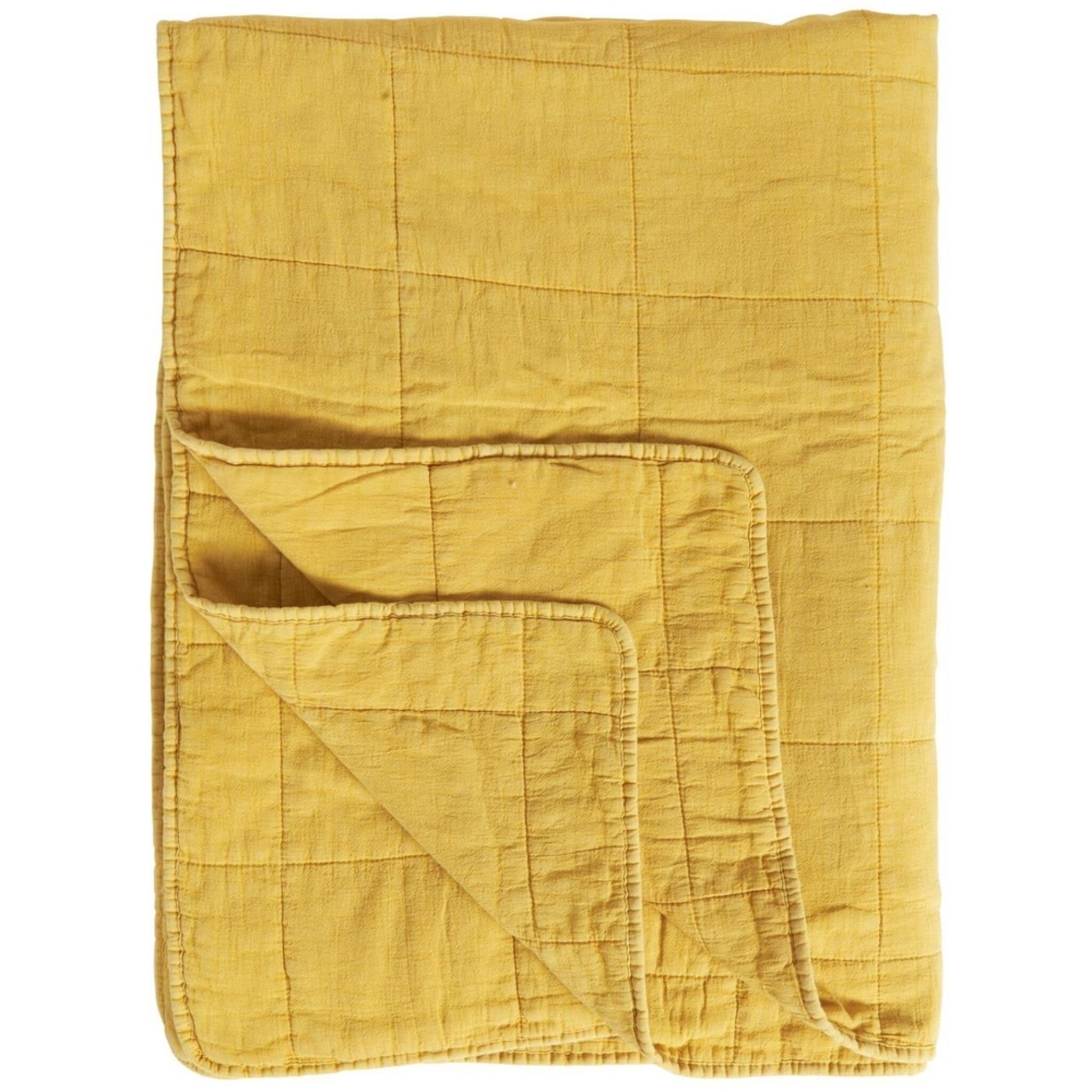 Klassischer Quilt aus Baumwolle, gelb 