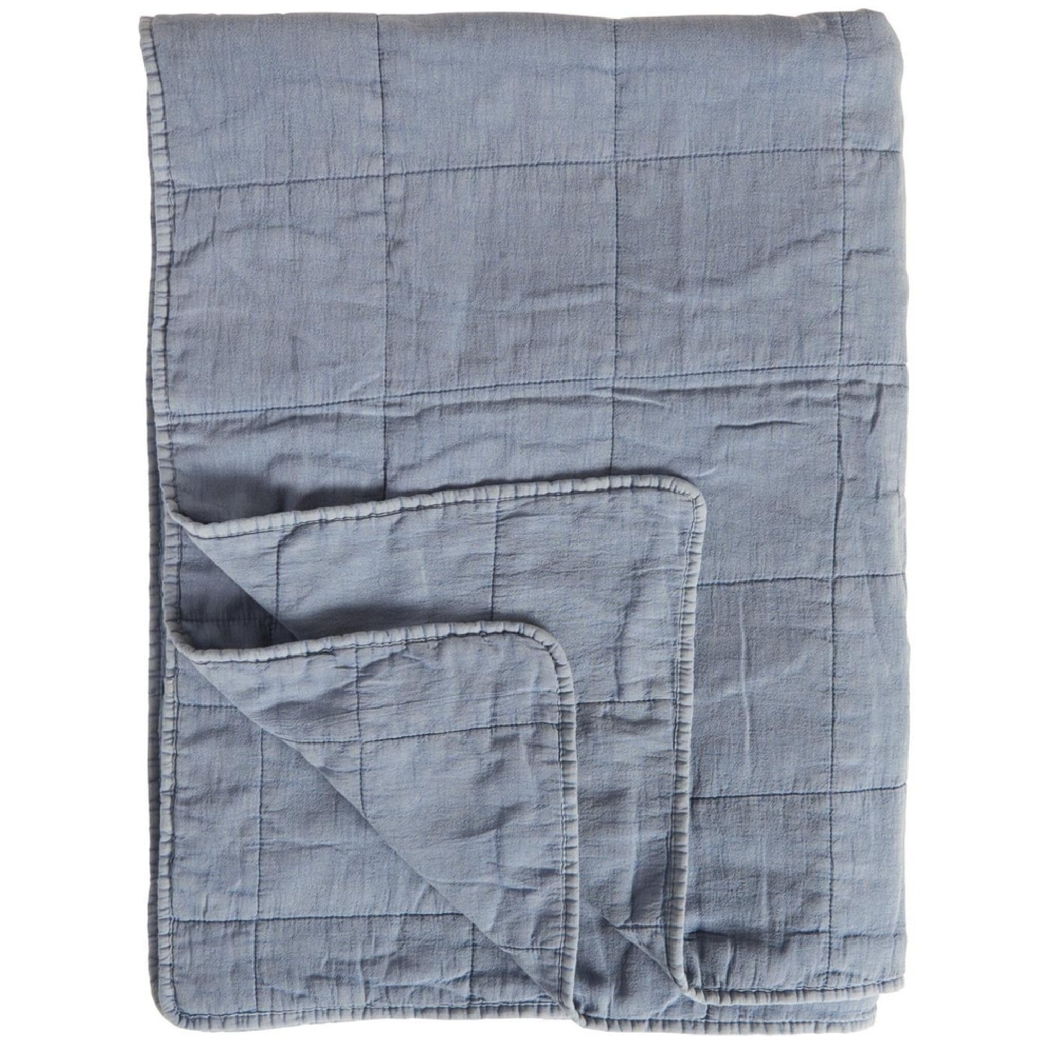 Klassischer Quilt aus Baumwolle, blau 