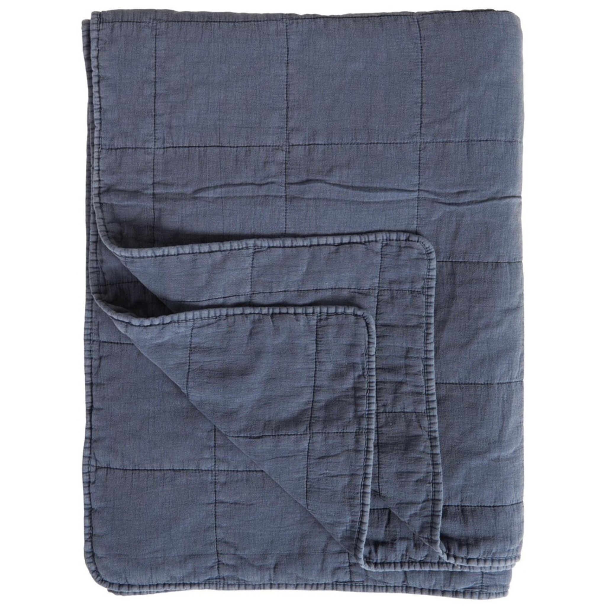 Klassischer Quilt aus Baumwolle, indigo 