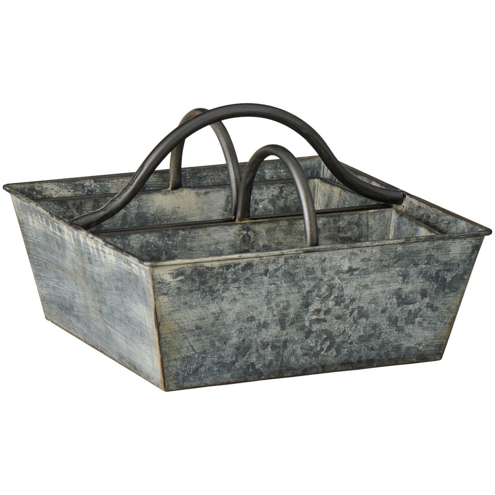 IB Laursen Metallkorb-Set Urban Garden Zinkgrau 3-teilig