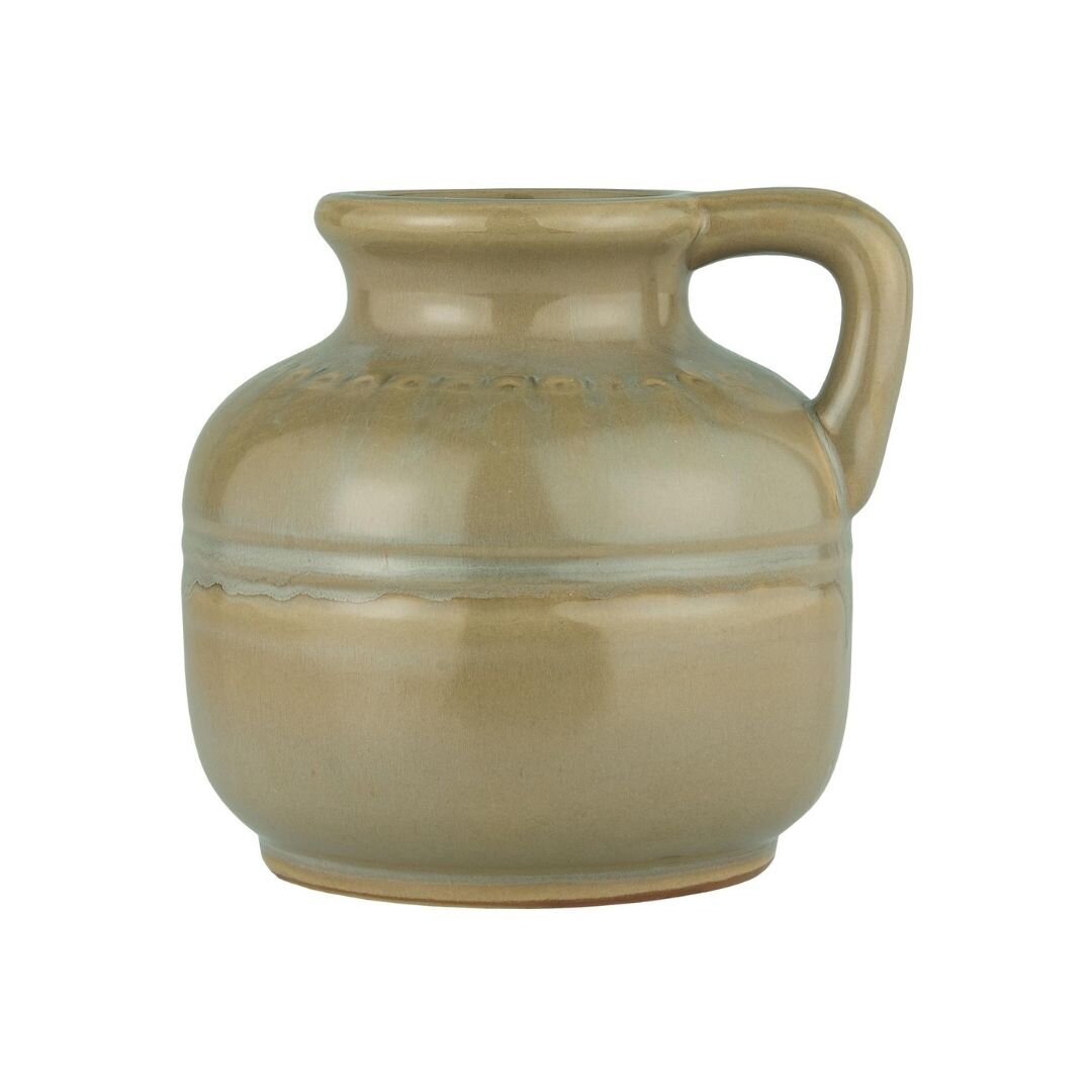 Krug mit Henkel aus Terrakotta, beige 