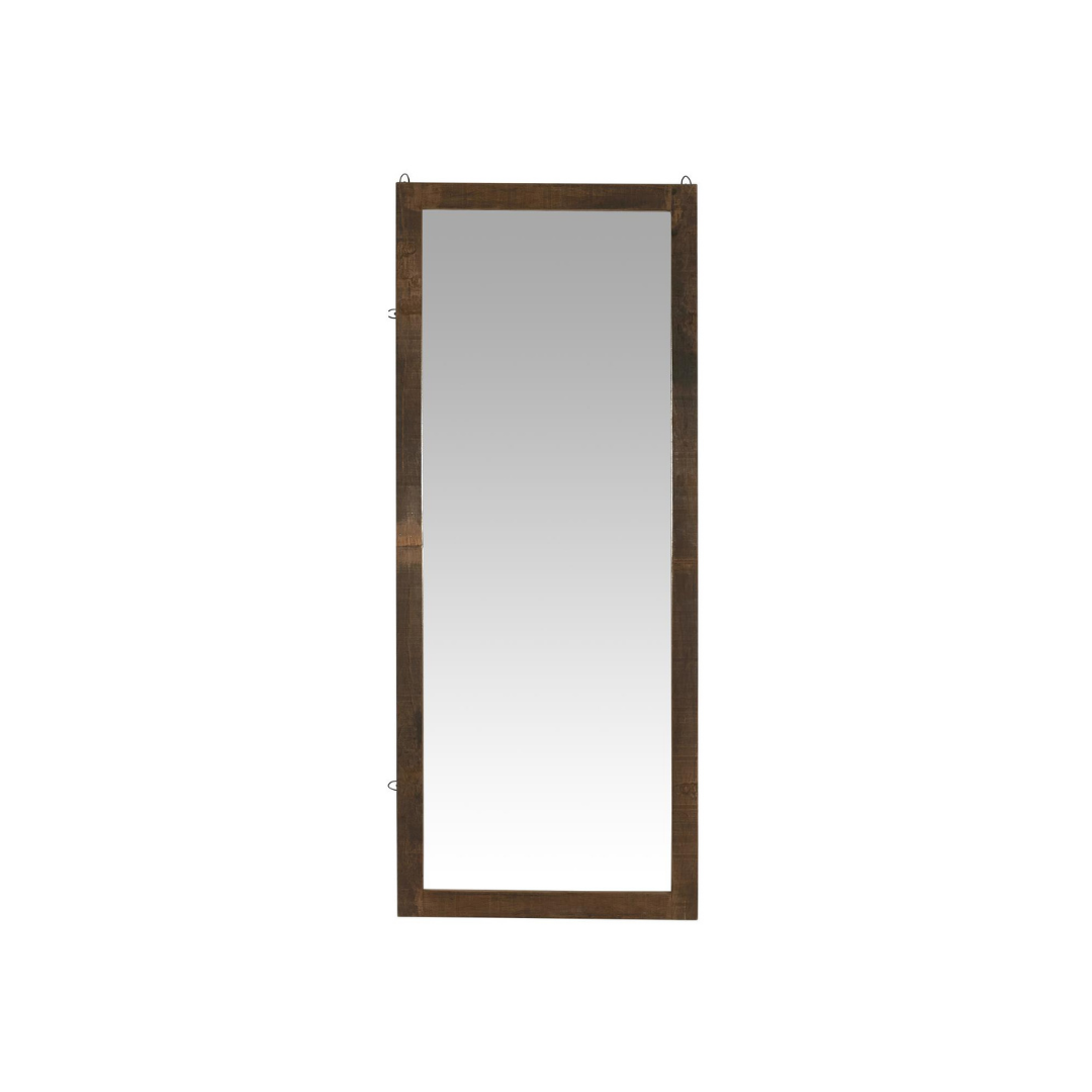 Länglicher Spiegel mit Holzrahmen UNIKA, braun 