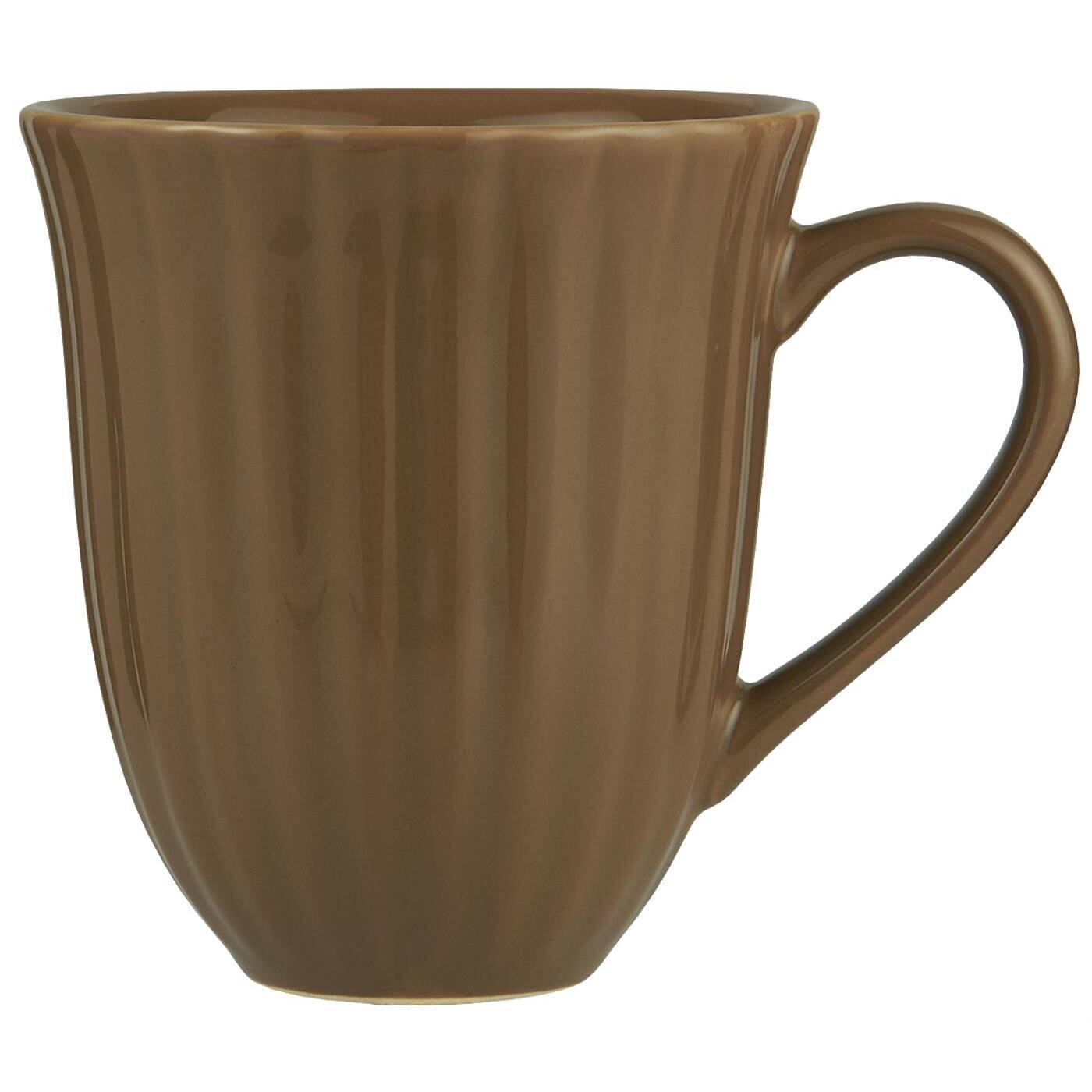Mynte Becher mit Rillen, hazelnut 