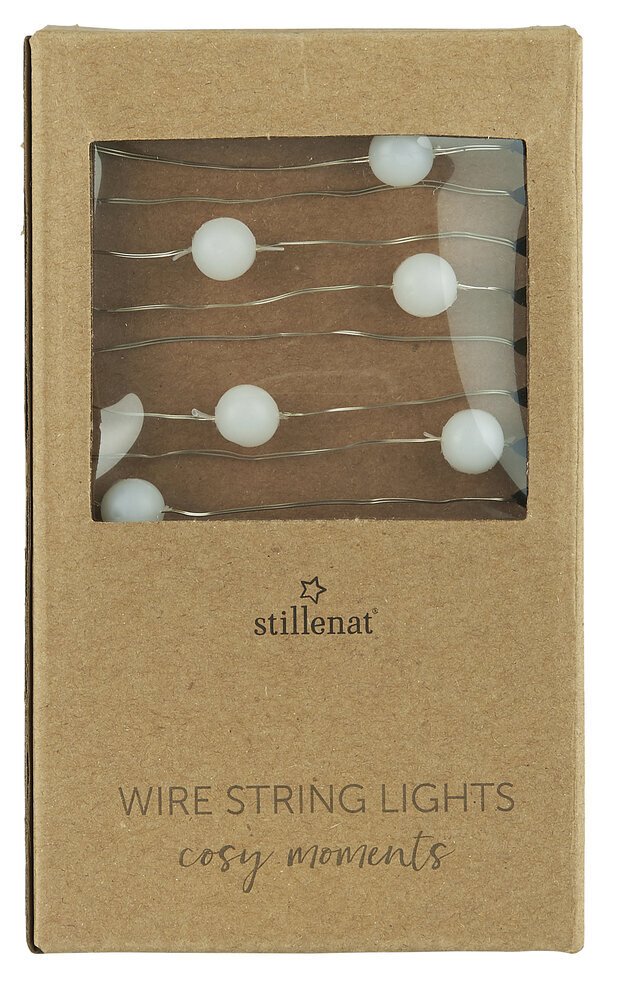 Outdoor Lichterkette 40er mit Timer, weiss 
