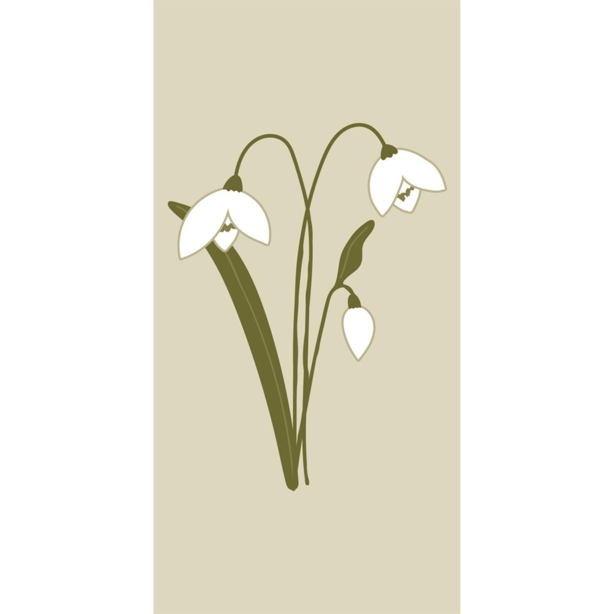 Papierserviette Frühlingsblumen 16er-Set, grün 