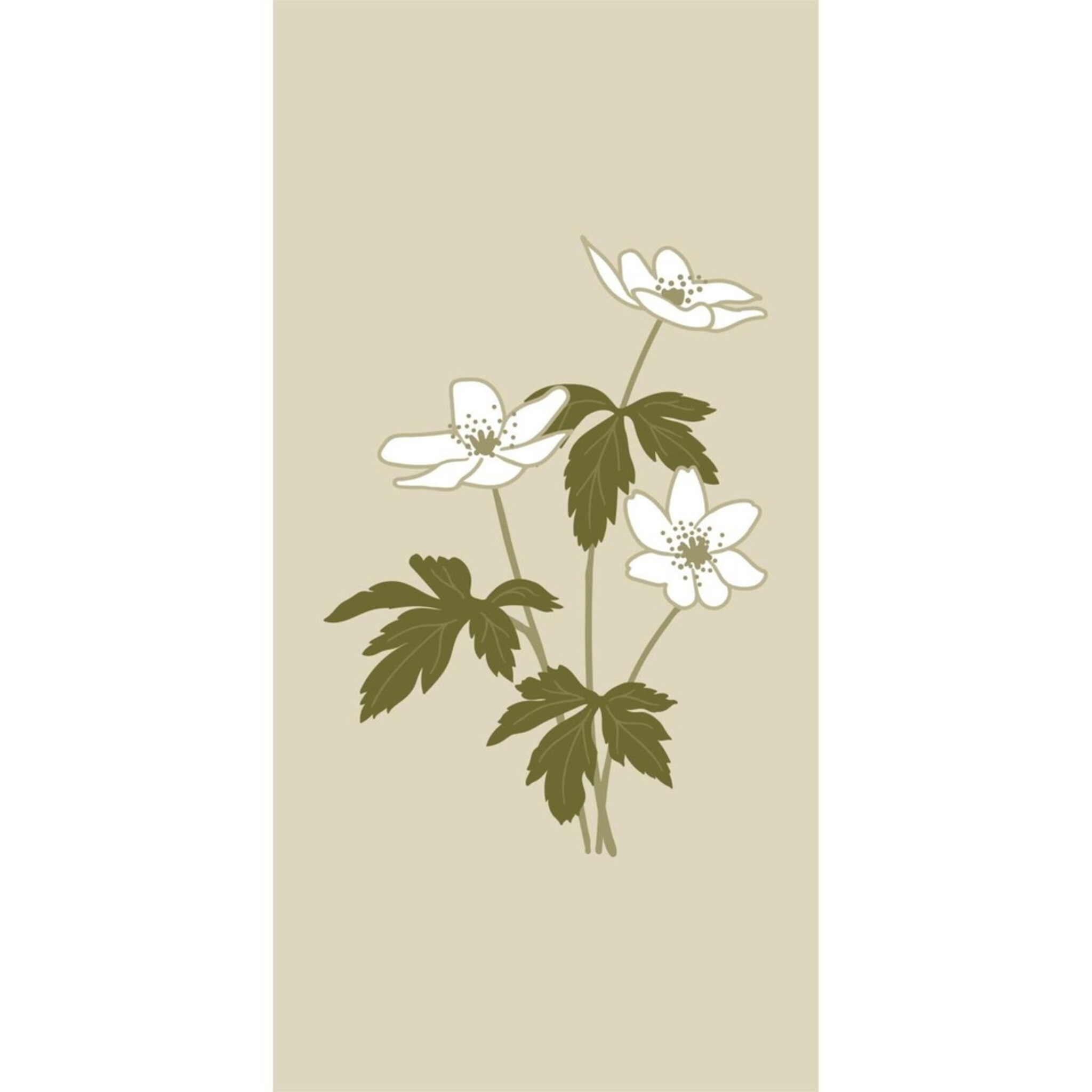 Papierserviette Frühlingsblumen 16er-Set, grün 