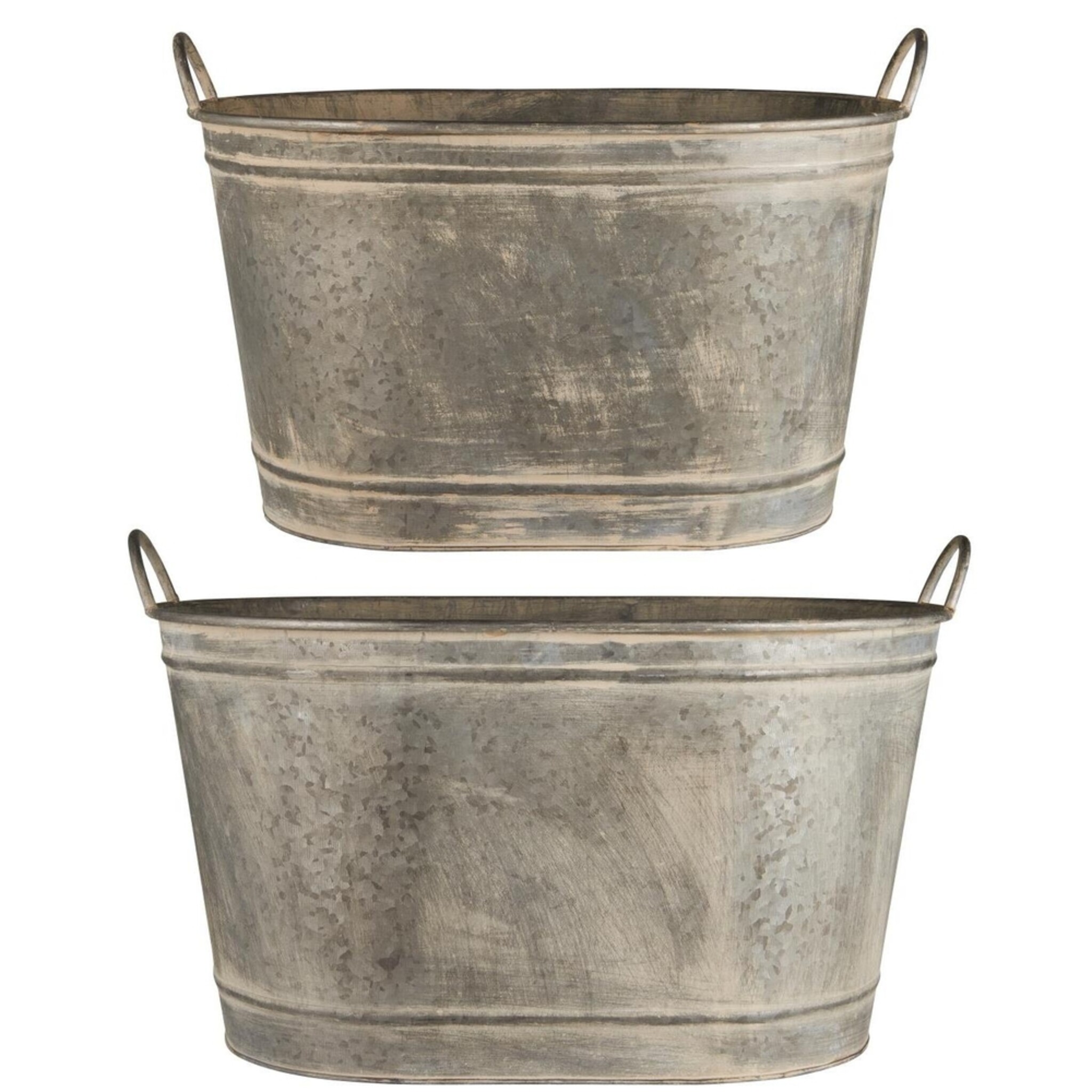 Pflanzkübel 2er-Set aus Metall Urban Garden, grau 