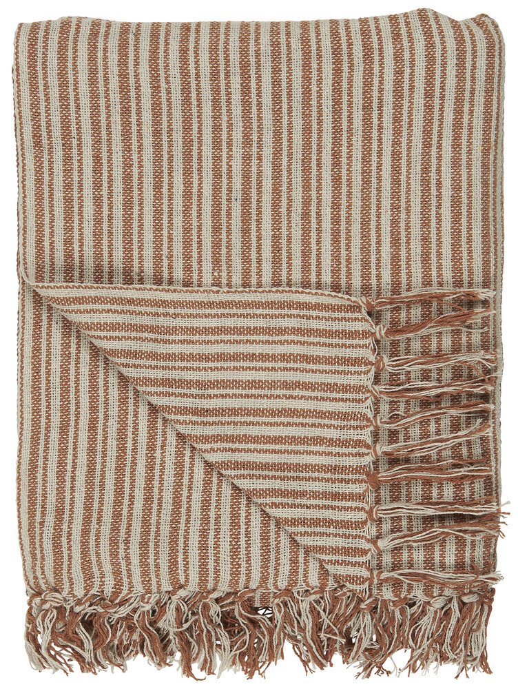 Plaid mit Streifenmuster, rost 