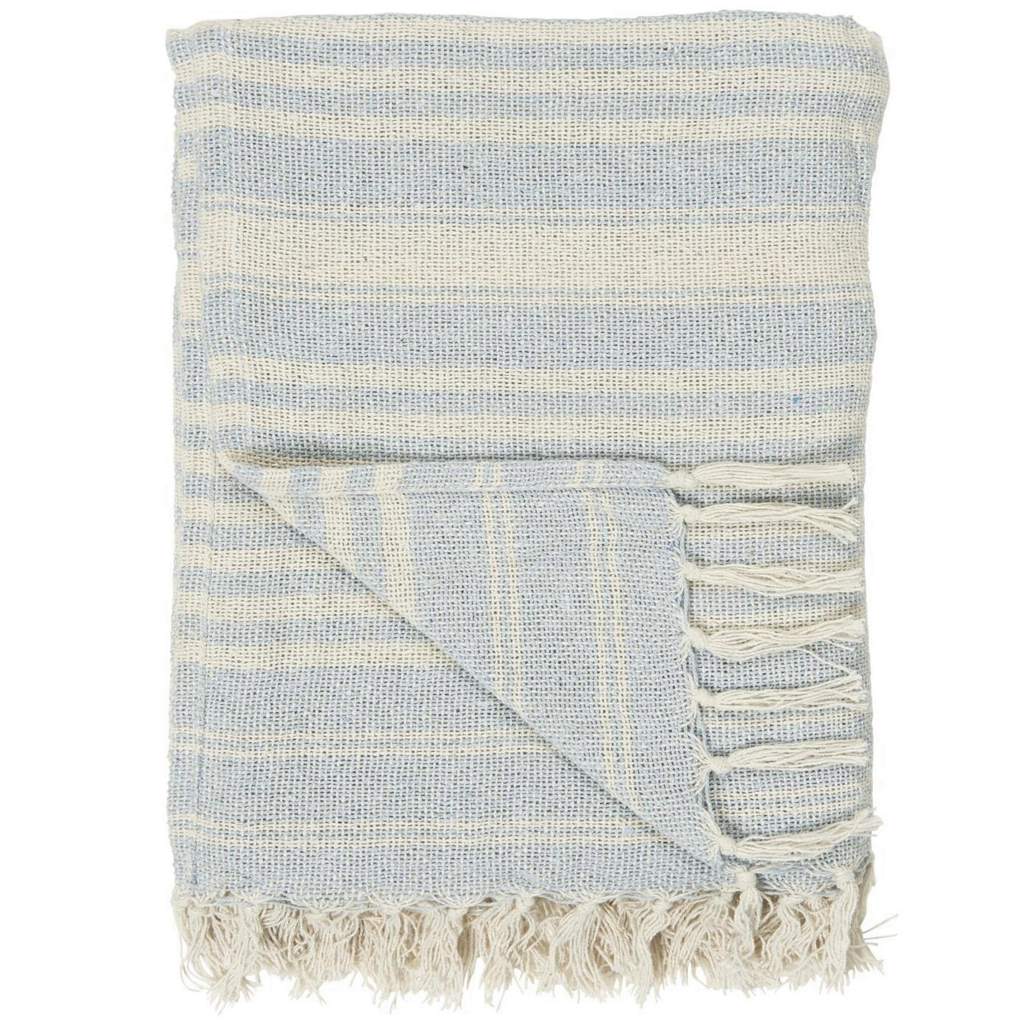 Plaid mit Streifenmuster, hellblau 