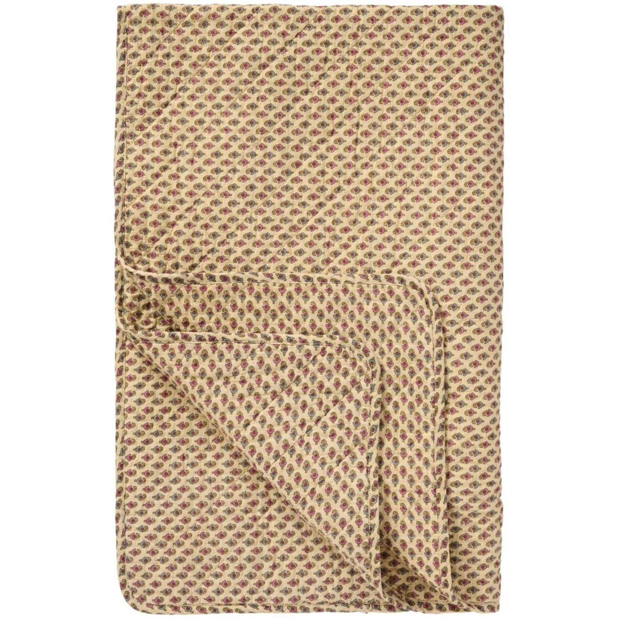 IB Laursen Quilt Blockmuster Beige – Hygge Tagesdecke, beige 