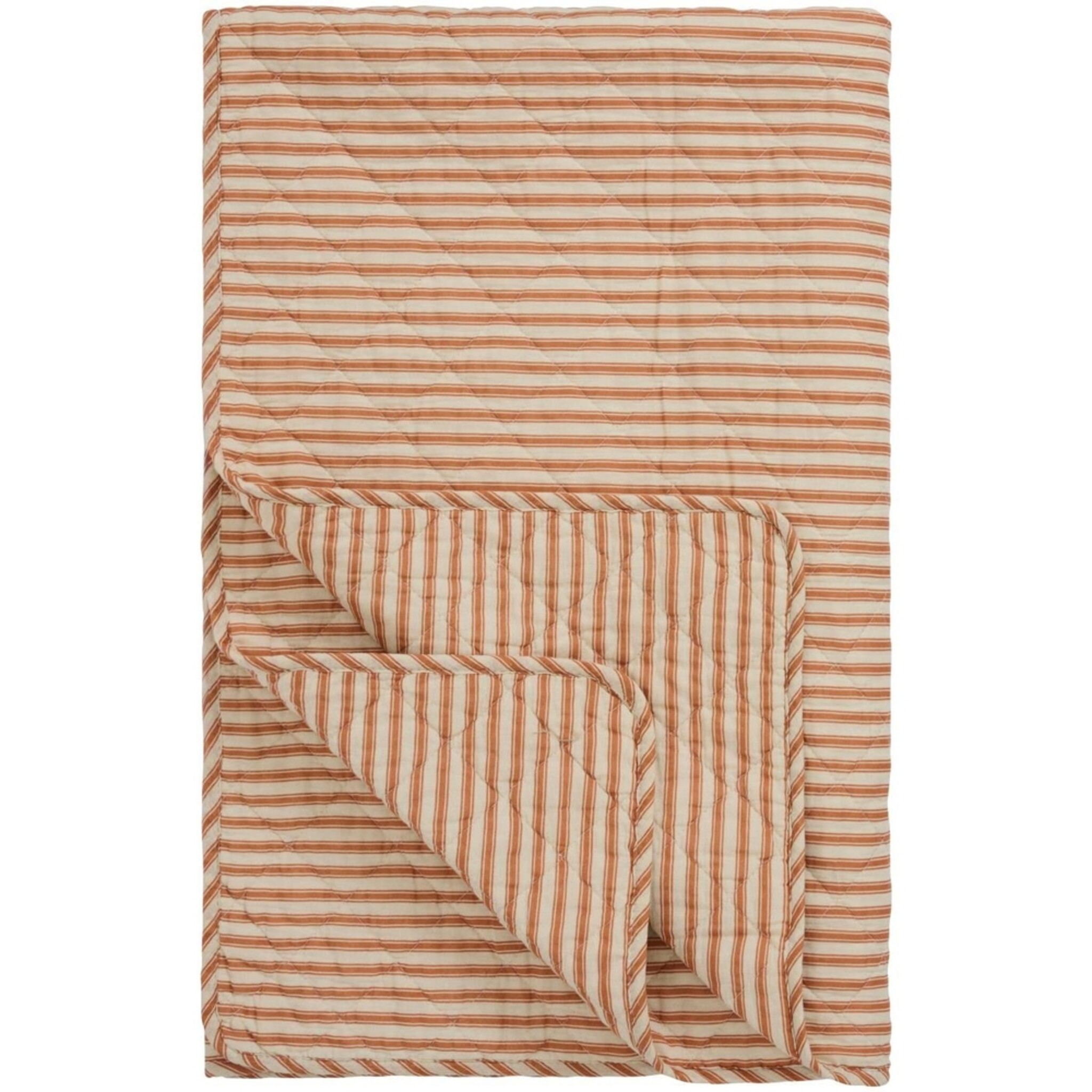 Quilt Sand mit Streifen, sienna 