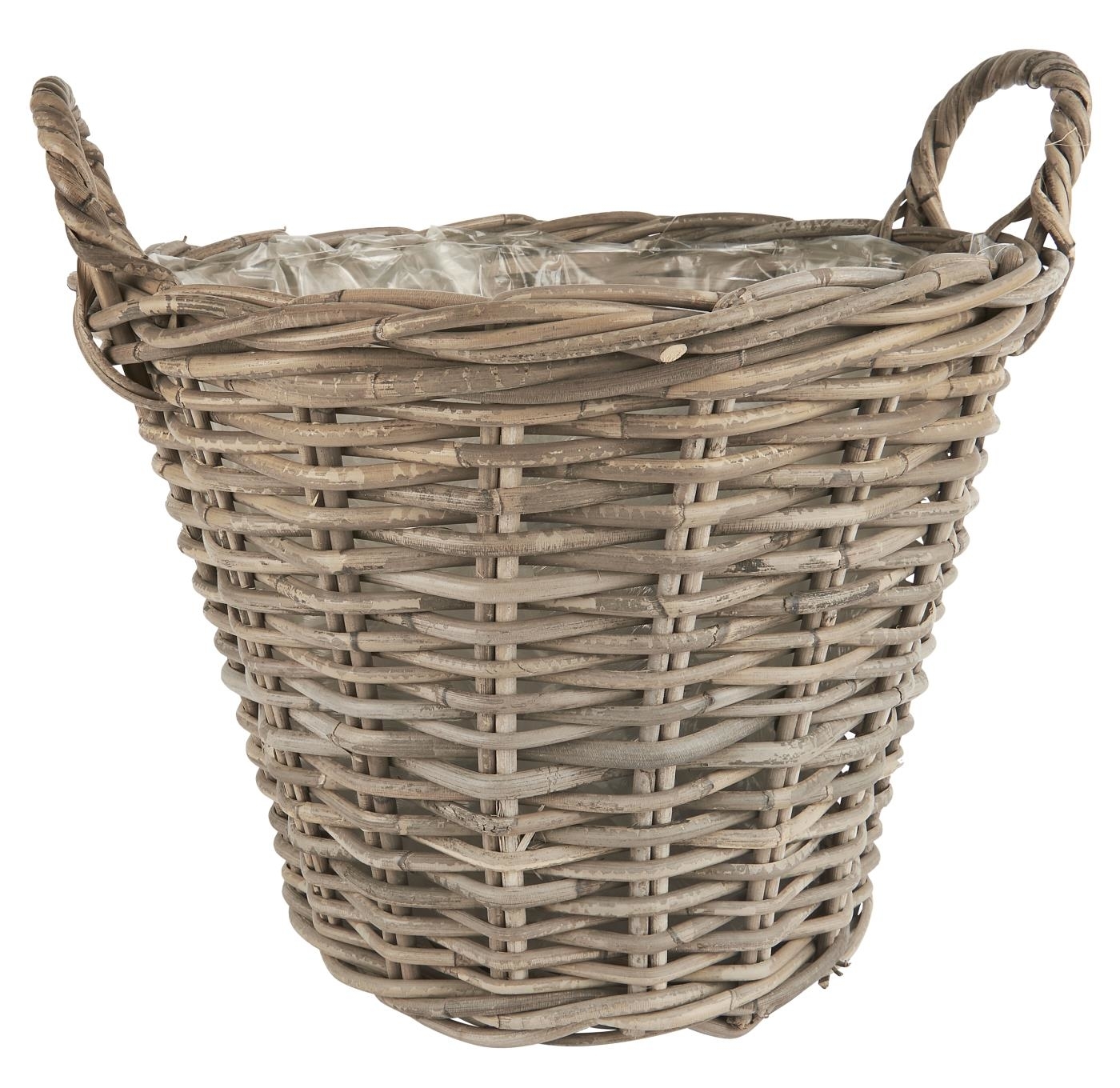IB Laursen Rattan Korb, braun B: 38 H: 36 L: 40 cm