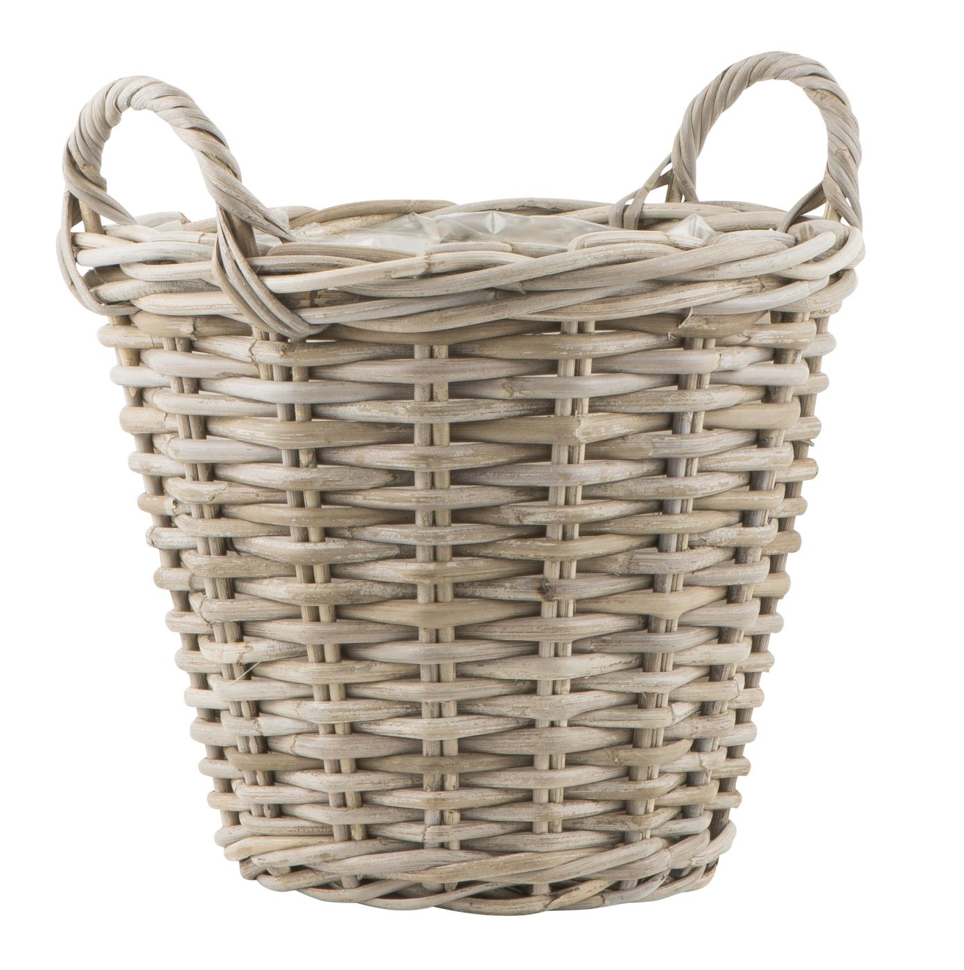 IB Laursen Rattan Korb, braun B: 29 H: 30 L: 33 cm