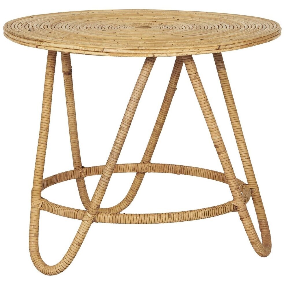 Rattan Tisch rund mit 3 Beinen, natur Höhe 72, Ø 60 cm