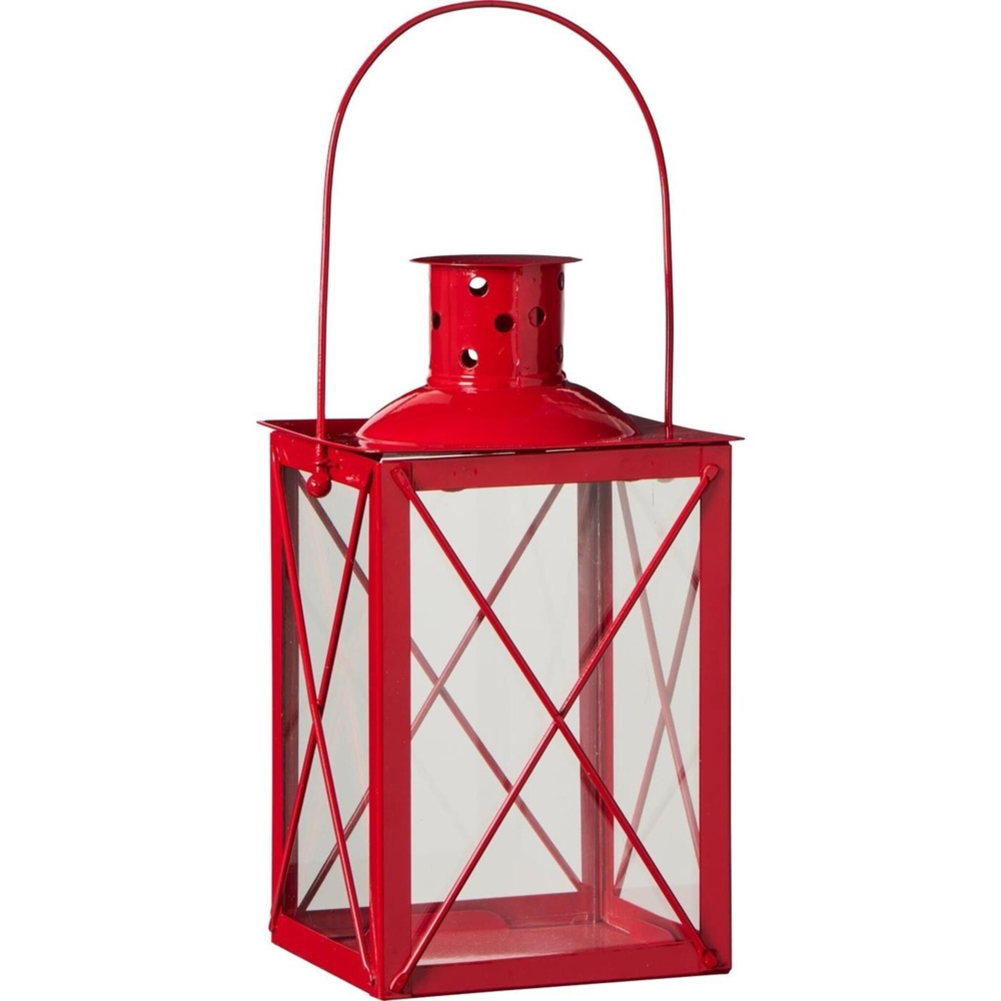Rote Laterne viereckig, rot 15 x 15 x 27.5 cm