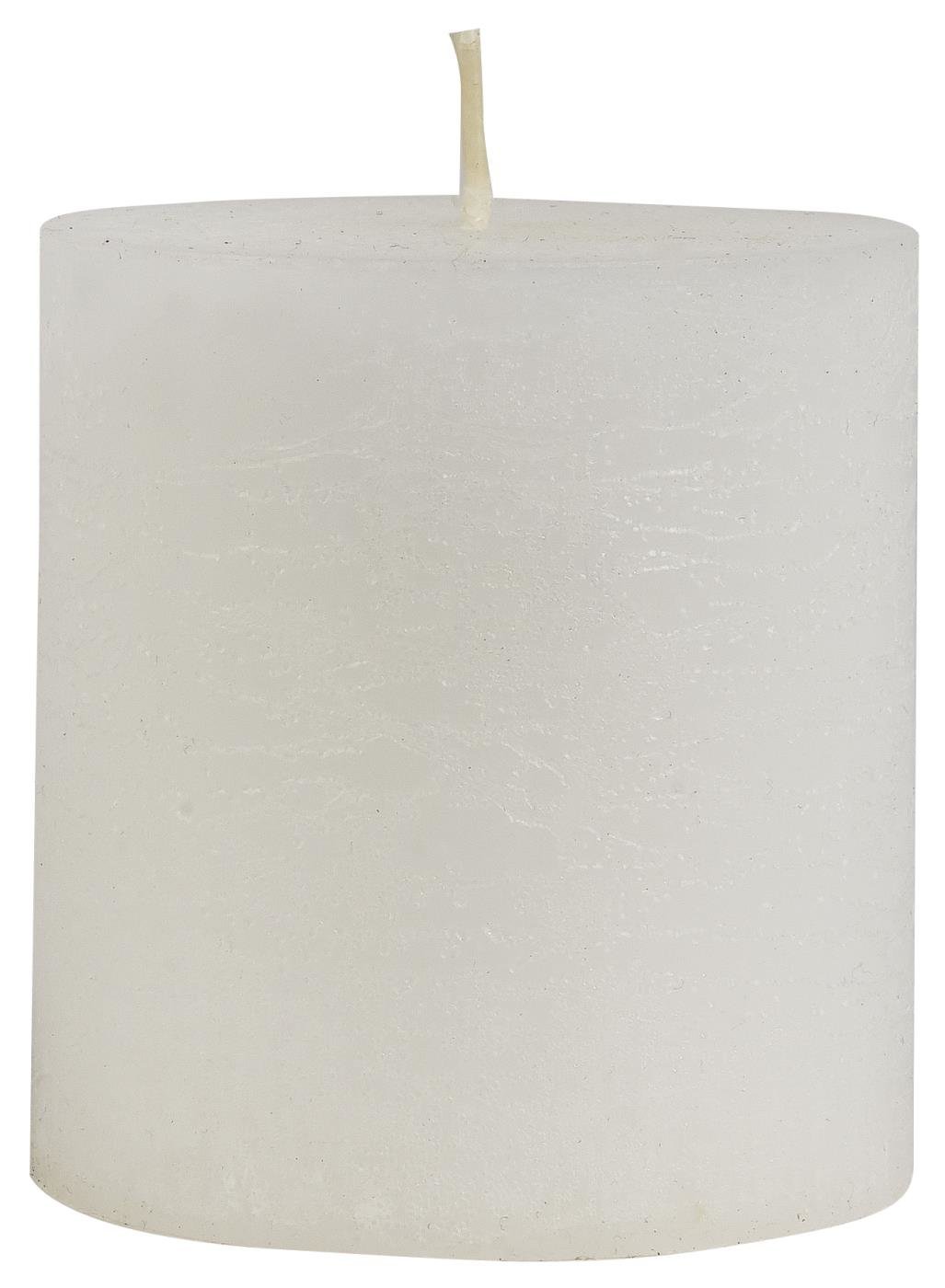 IB Laursen Rustikale Stumpenkerze, weiss Höhe 7,5 cm, Ø 7 cm
