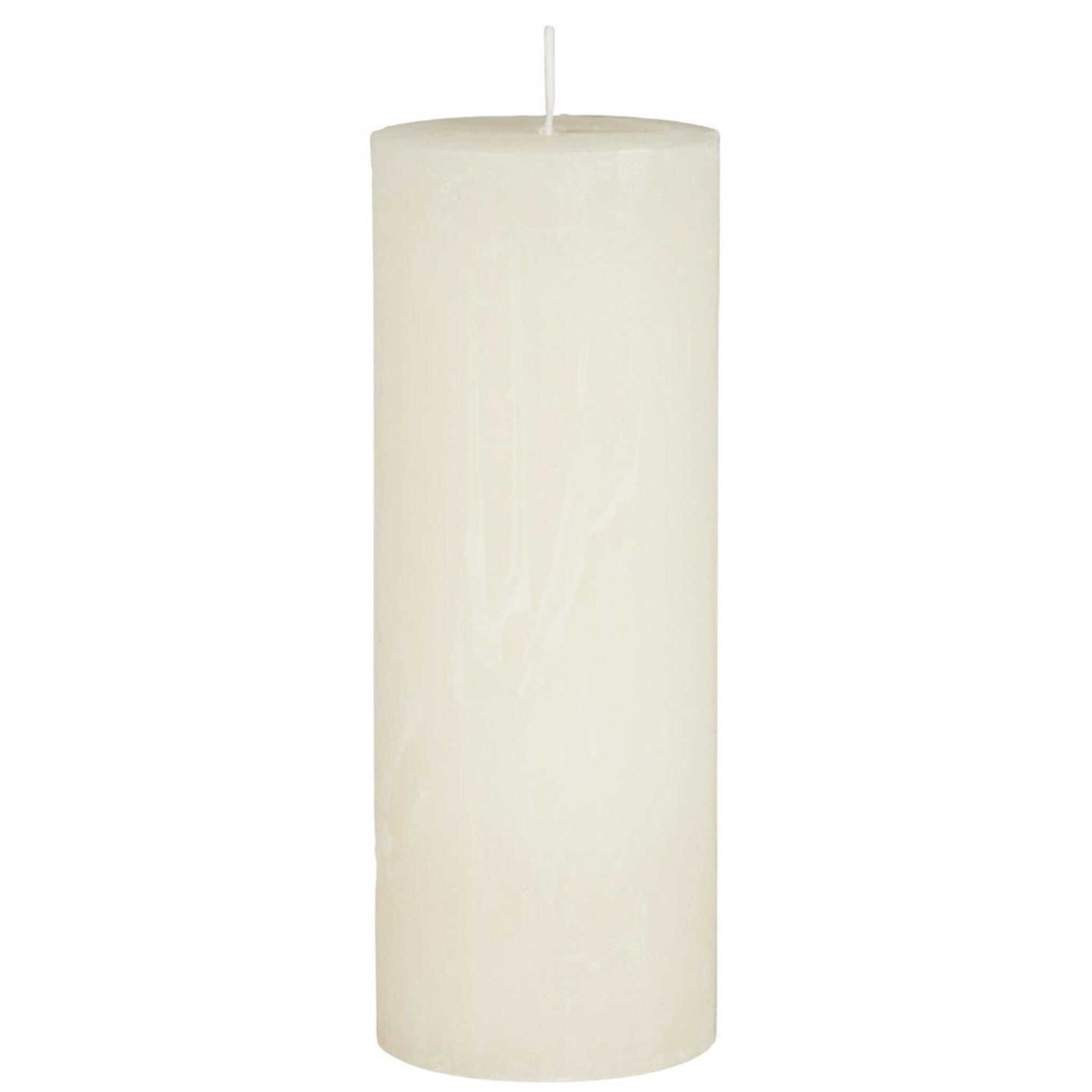 Rustikale Kerze Stumpenkerze Ø 6,8 cm, creme Höhe 18, Ø 6.8 cm