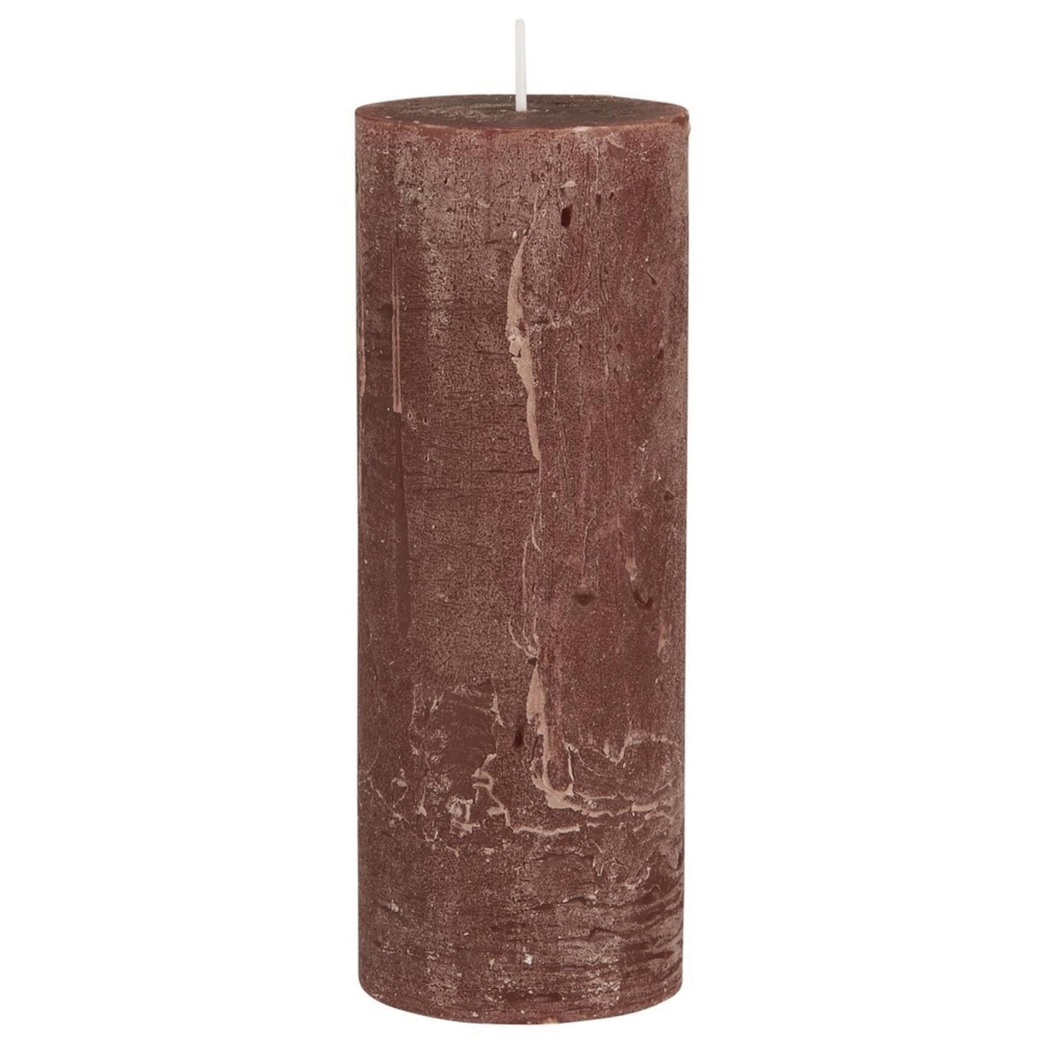 Rustikale Kerze Stumpenkerze Ø 6,8 cm, rost Höhe 18, Ø 6.8 cm