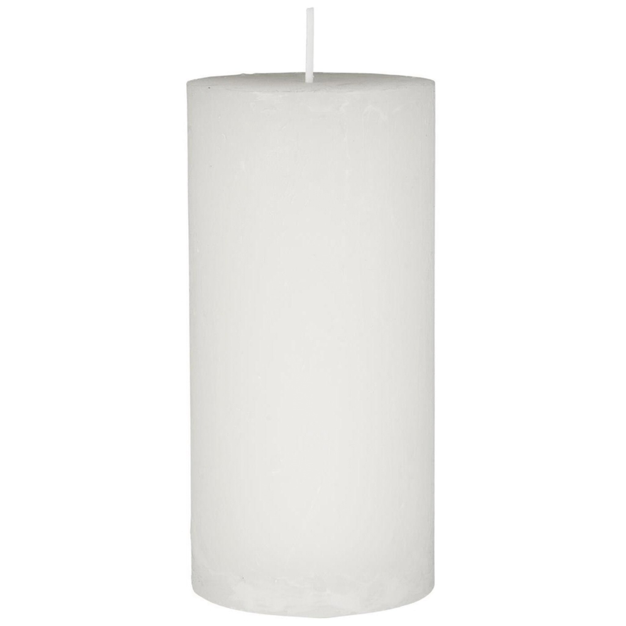 Rustikale Kerze Stumpenkerze Ø 6,8 cm, weiss Höhe 14, Ø 6.8 cm