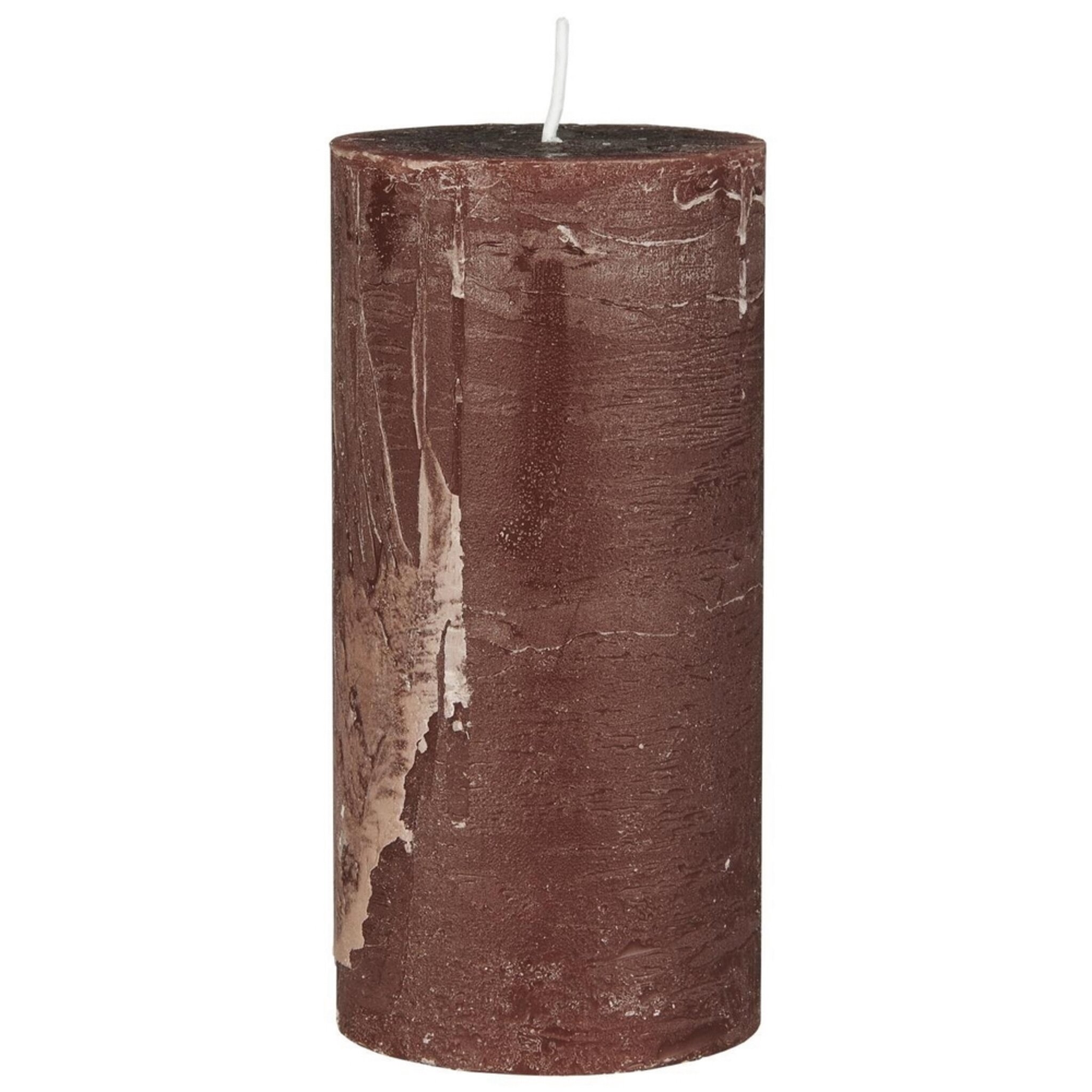 Rustikale Kerze Stumpenkerze Ø 6,8 cm, rost Höhe 14, Ø 6.8 cm