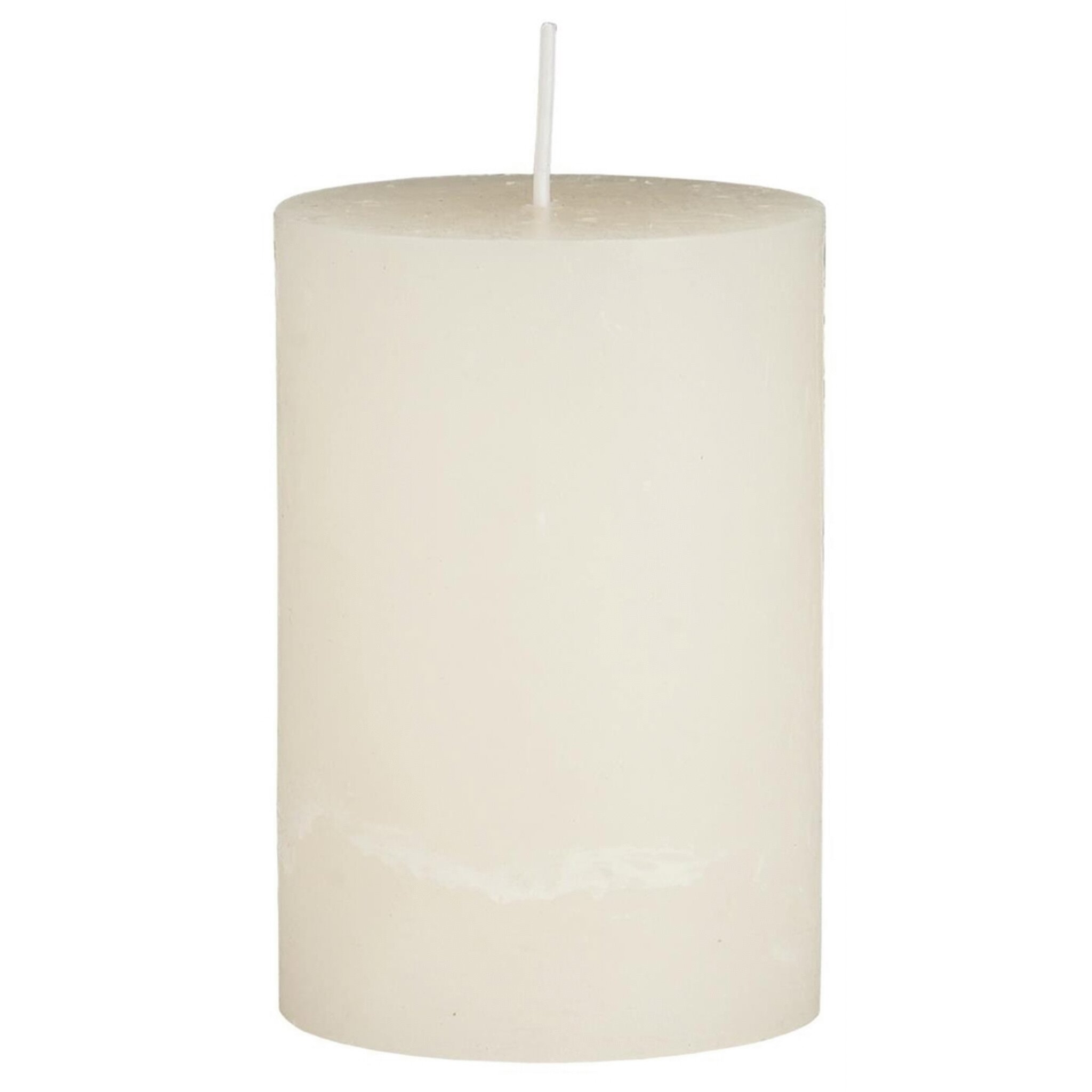 Rustikale Kerze Stumpenkerze Ø 6,8 cm, creme Höhe 10, Ø 6.8 cm