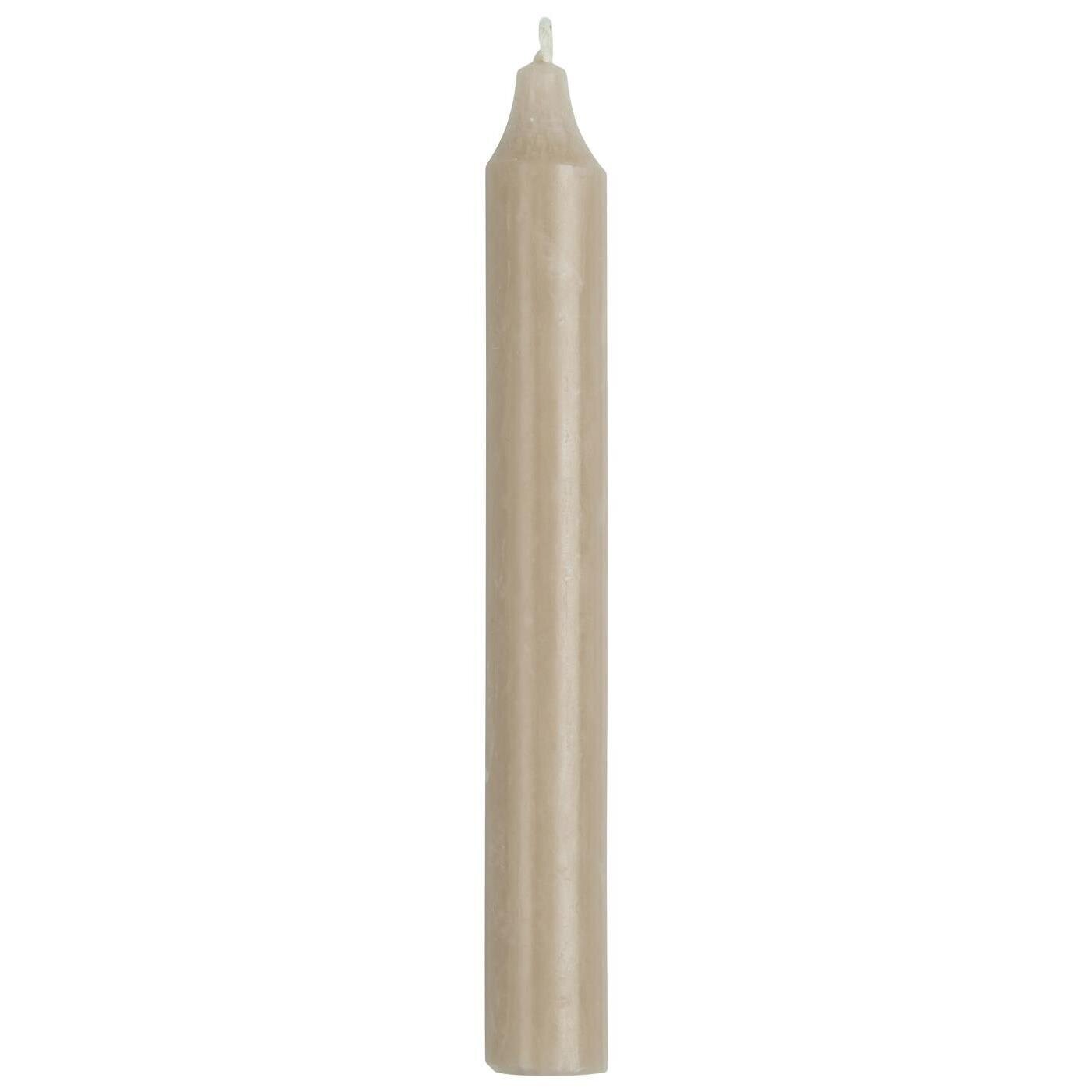 Rustikale Stabkerze 18 cm | Ø 2,2 cm, sand 