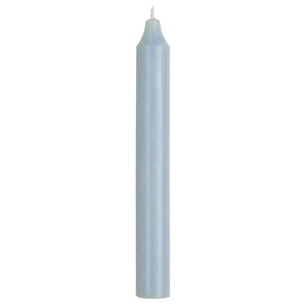 Rustikale Stabkerze 18 cm | Ø 2,2 cm, hellblau rustikal 