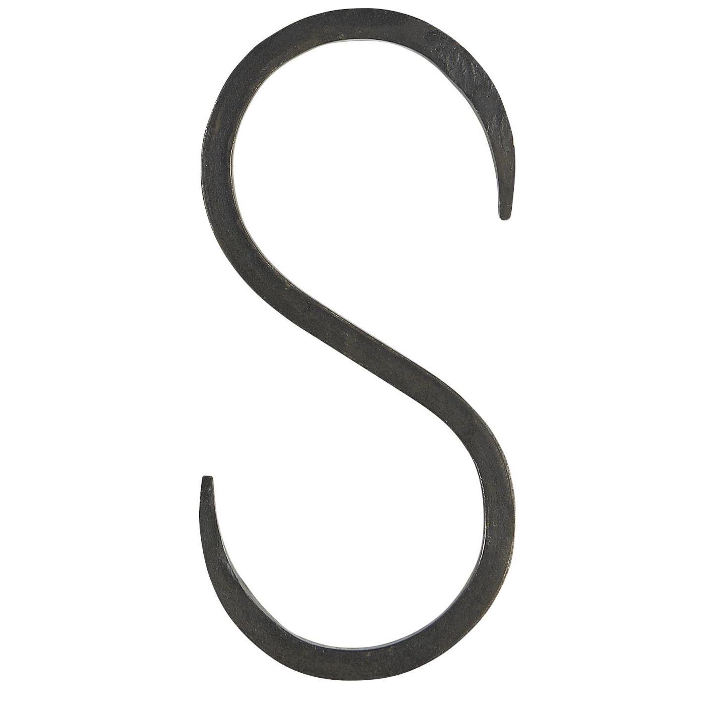 S-Haken handgefertigt, schwarz 