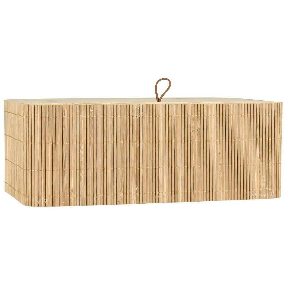 Schachtel mit 6 Fächern und Bambusdeckel, natur 