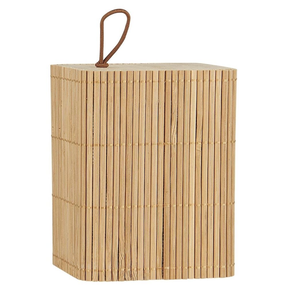 Schachtel mit Bambusdeckel quadratisch, natur 