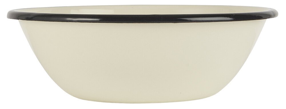 Schale aus Emaille, butter cream Höhe 5,5, Ø 10,4 cm