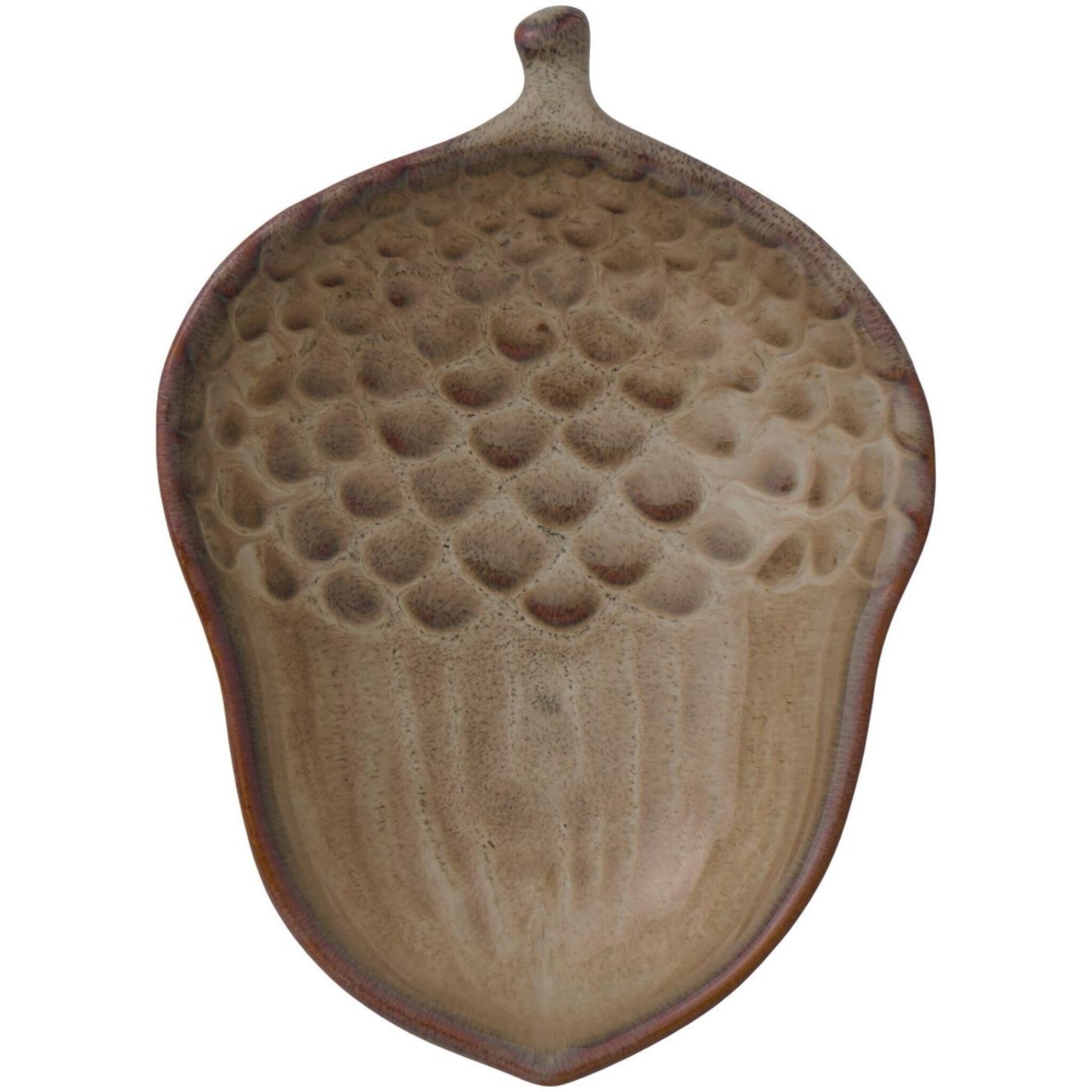 IB Laursen Steingut Schale Eichel Braun, braun 14,5 x 20,3 x 4,2 cm