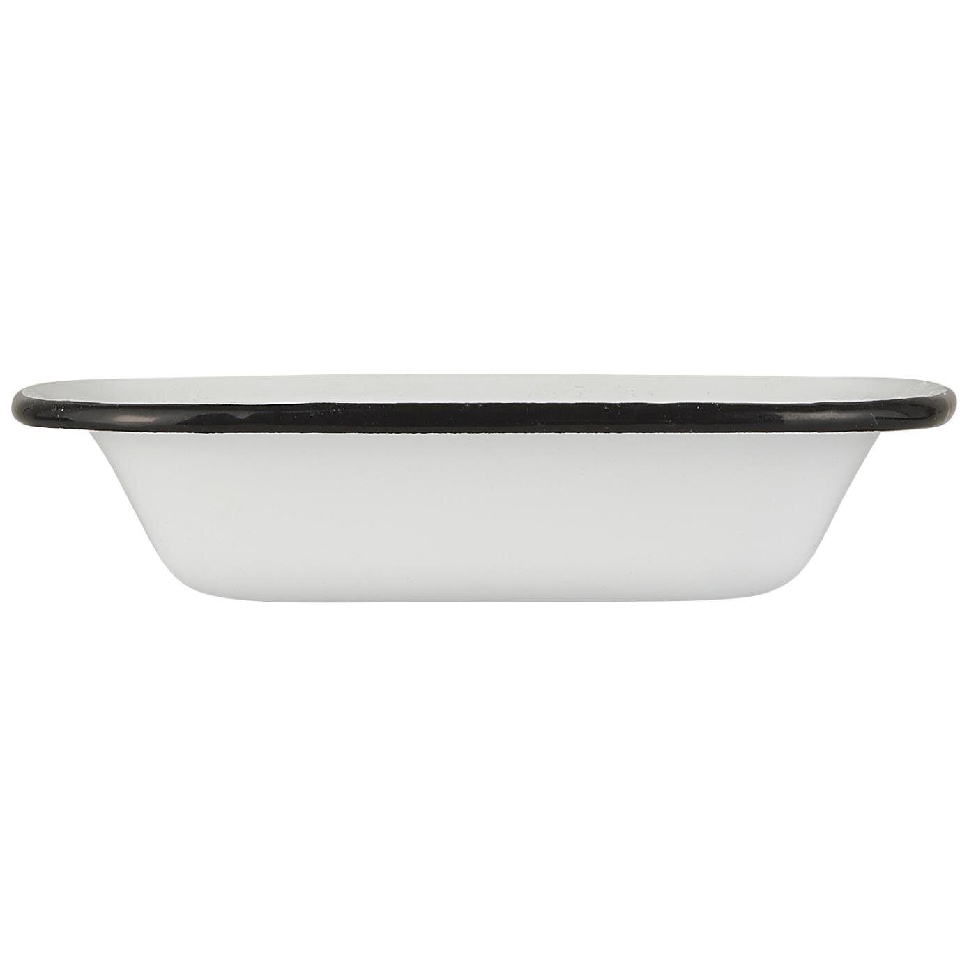 IB Laursen Seifenschale Emaille, weiss 