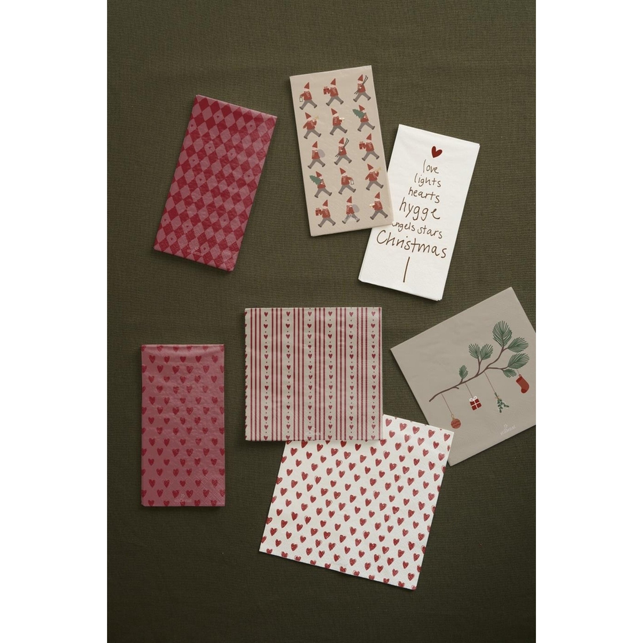 Papierservietten Stillenat Harlekin mit Herzen