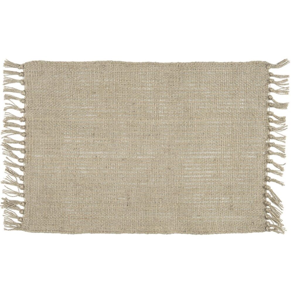 Setzgedeck Tisch Unterlage mit Fransen Jute, natur 