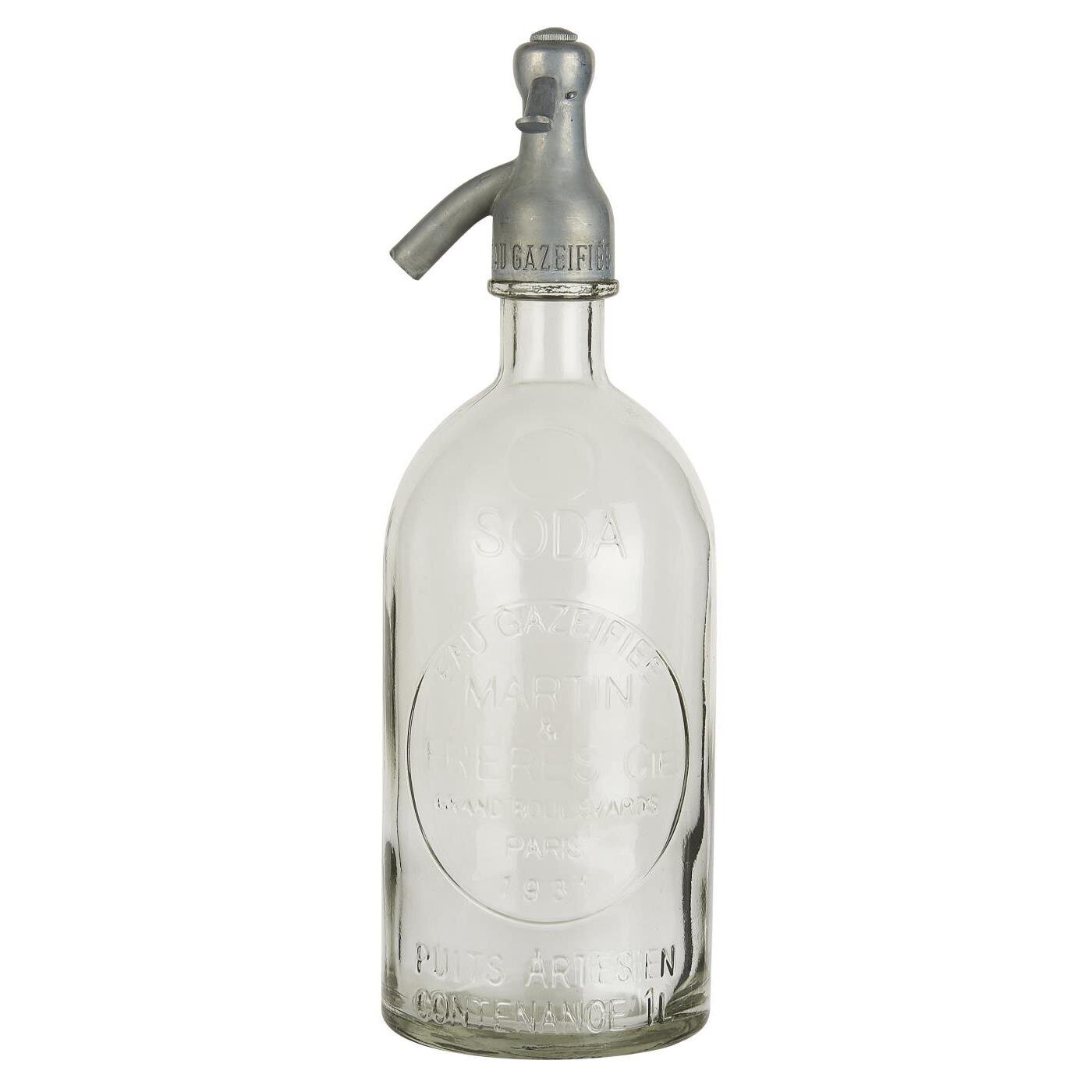 Siphonflasche 1L, klar 