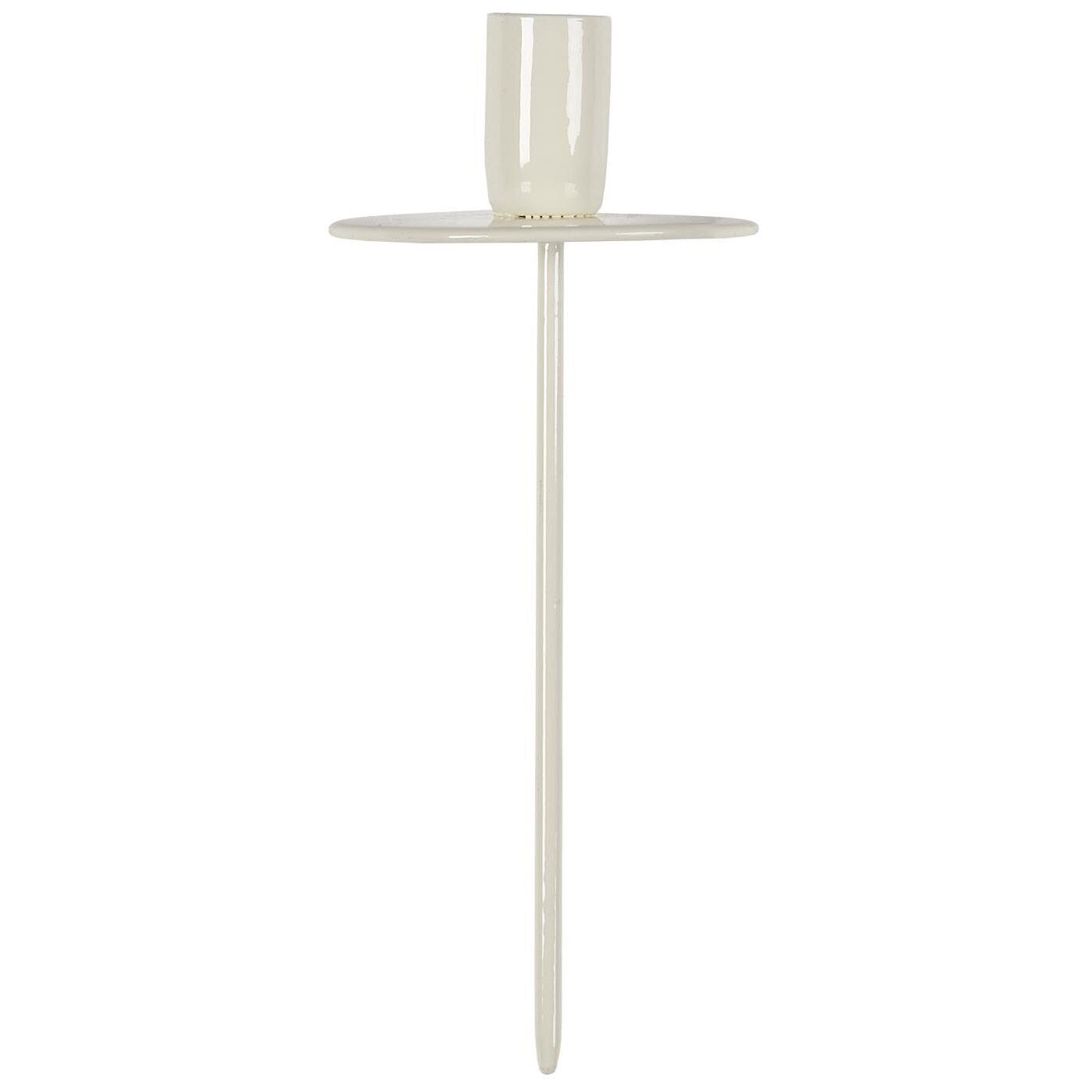 Spieß für dünne Kerze Flaschenstecker, weiss 