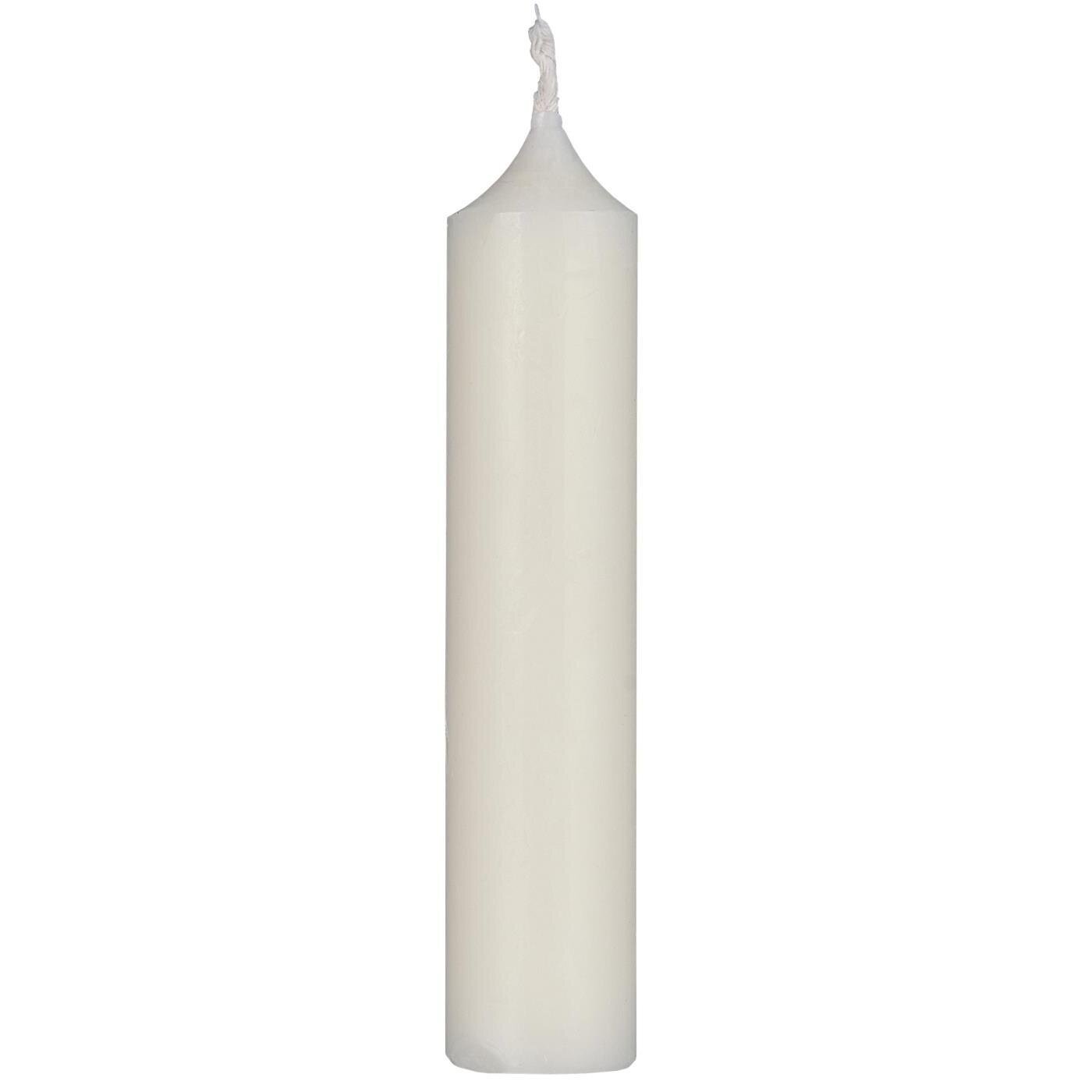 Rustikale Stabkerze 11 cm | Ø 2,2 cm, elfenbein 