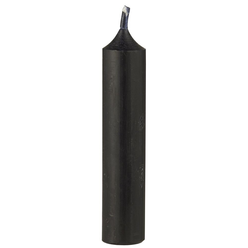 Rustikale Stabkerze 11 cm | Ø 2,2 cm, schwarz 