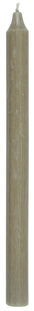 Rustikale Stabkerze 29 cm | Ø 2,2 cm, leinengrau 