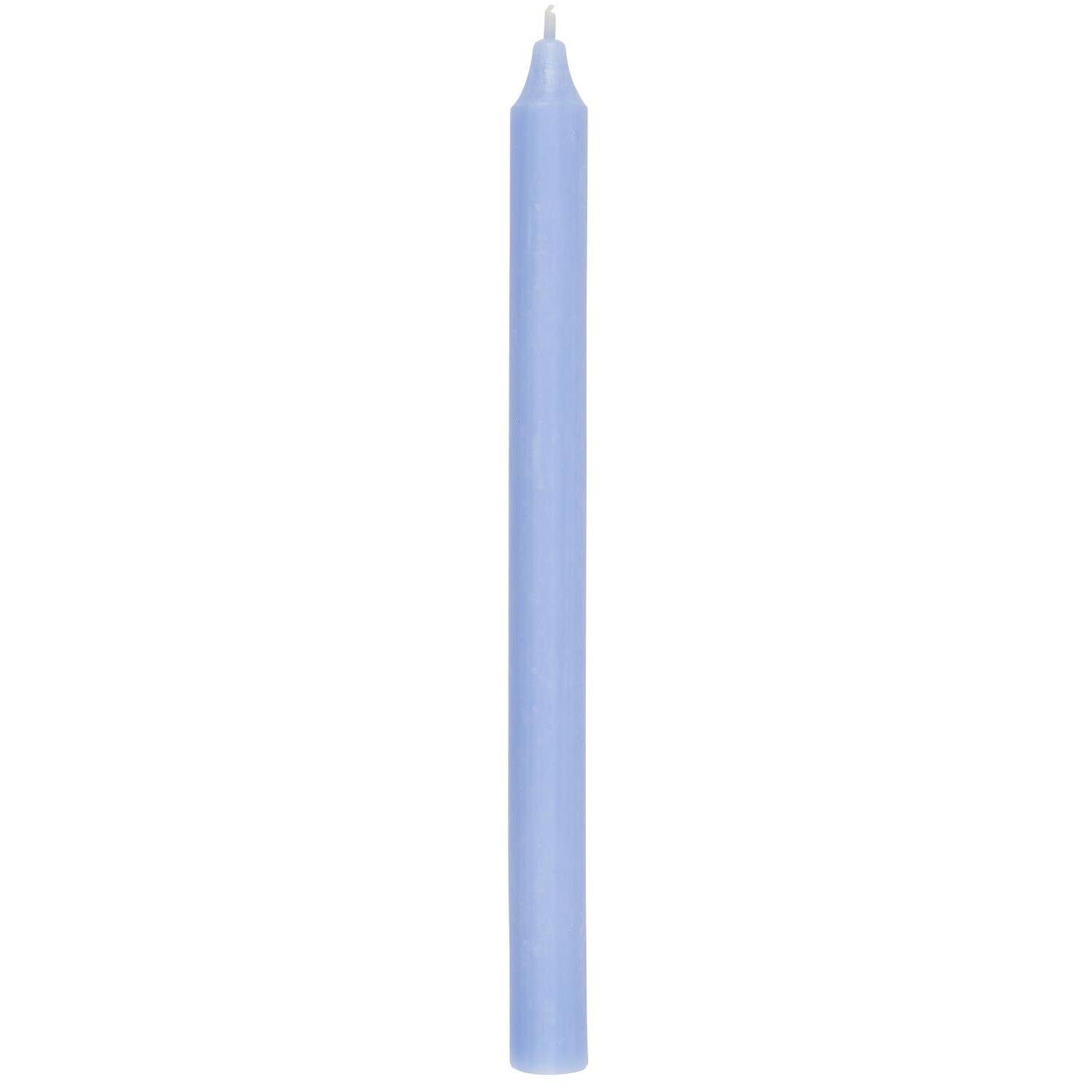 Rustikale Stabkerze 29 cm | Ø 2,2 cm, hellblau 