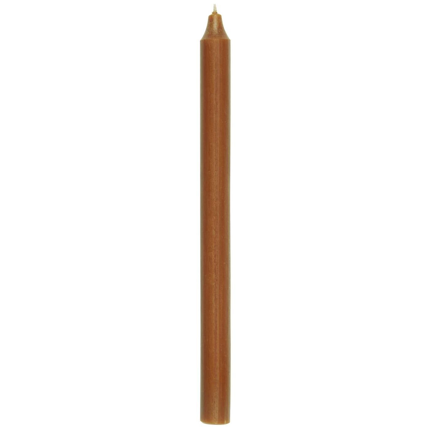 Rustikale Stabkerze 29 cm | Ø 2,2 cm, karamell 