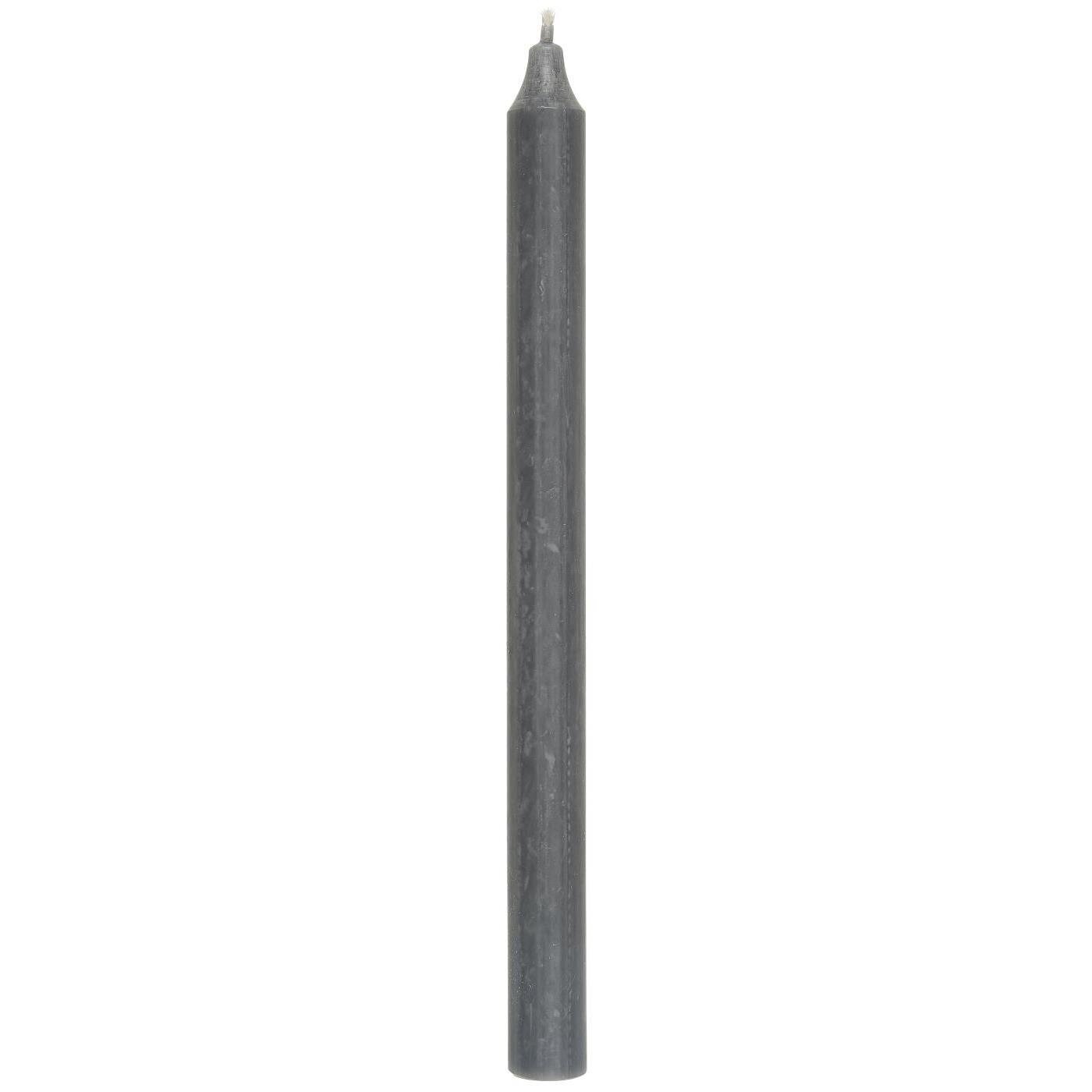 Rustikale Stabkerze 29 cm | Ø 2,2 cm, grau 
