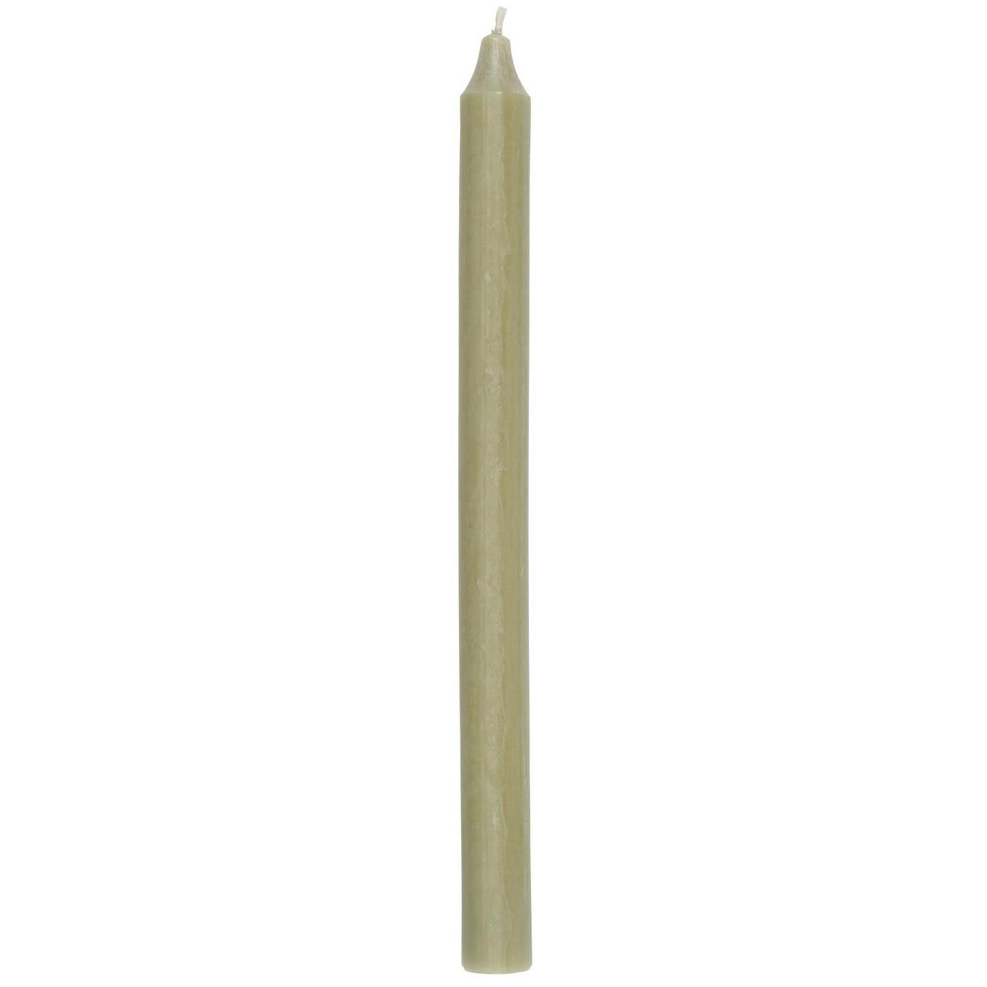 Rustikale Stabkerze 29 cm | Ø 2,2 cm, khaki 