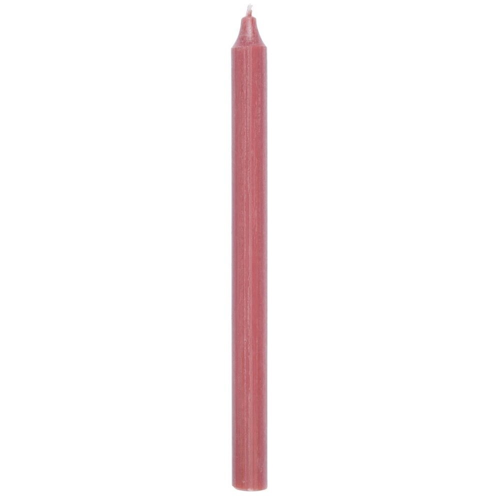 Rustikale Stabkerze 29 cm | Ø 2,2 cm, koral 